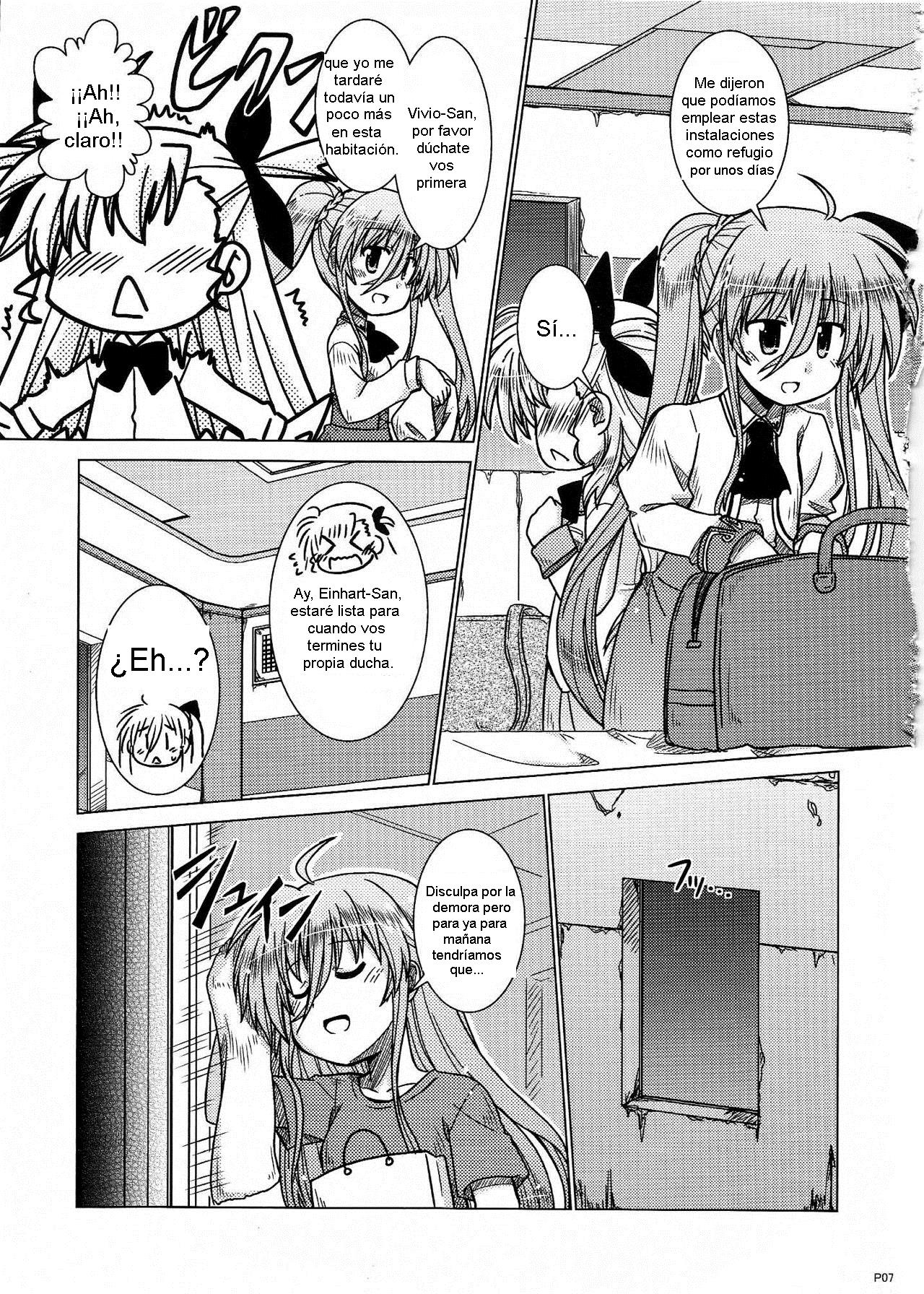 (Lyrical Magical 24) [Hinatabokko Club (Furafura)] FIRST()EXPERIENCE (Mahou Shoujo Lyrical Nanoha) [Spanish] [Nekomi Fansub] image number 7