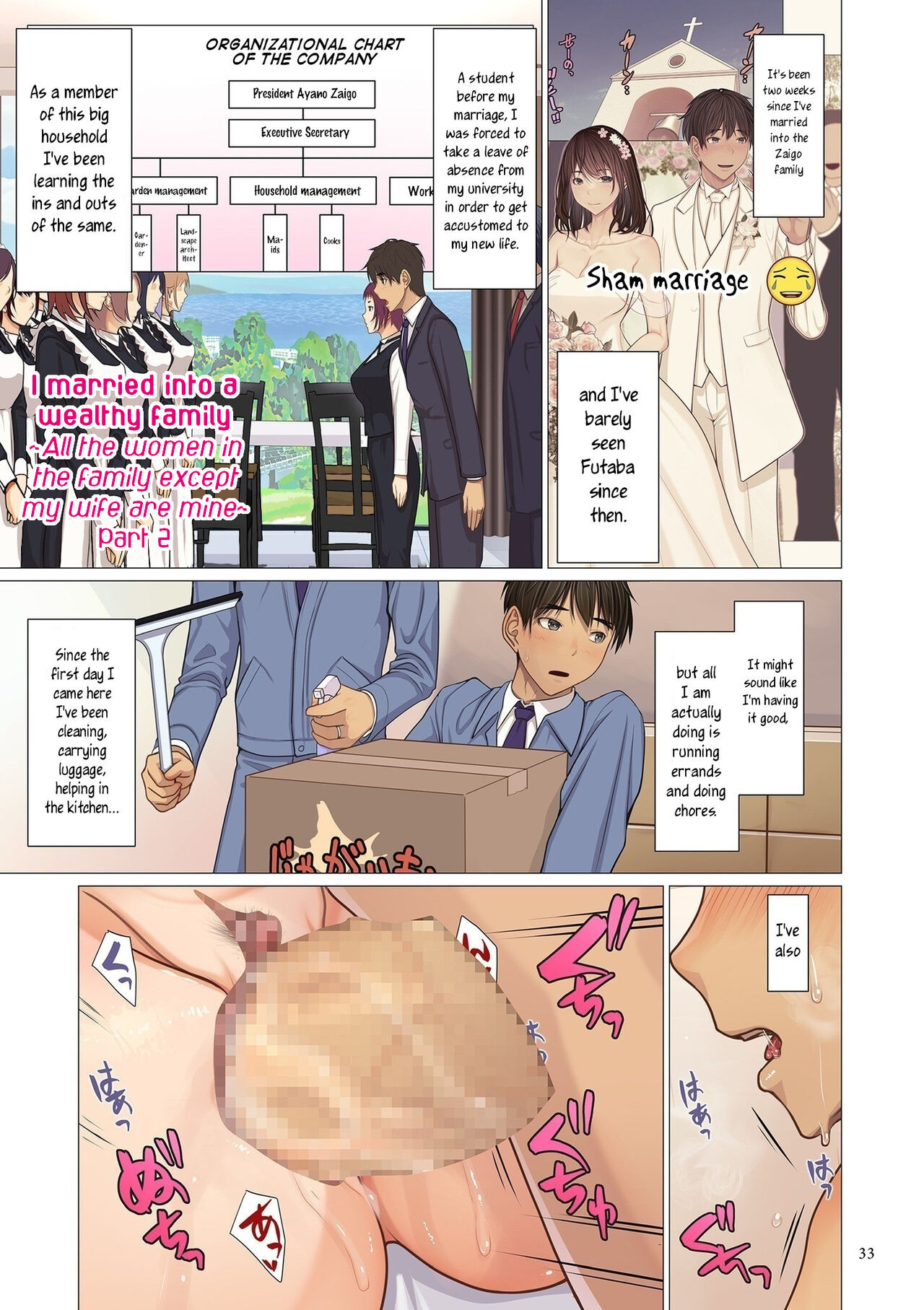 [Emori Uki] Fugou Ichizoku no Muko ~Tsuma Igai Zenin Ore no Onna~ Sono 2 | I married into a wealthy family, Part 2 [English] [joobuspaidatr] image number 1