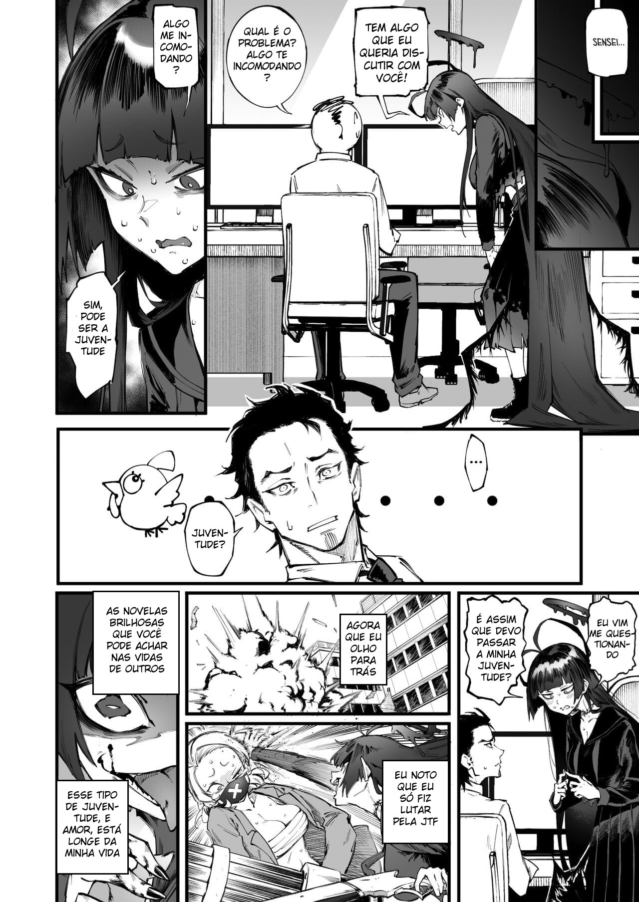 [Metsuki Warui Kyoudan (Suruga Kuroitsu)] Tsurugi datte Seishun shitai (Blue Archive) [Portuguese-BR] [Mundo Hentai] [Digital] image number 6