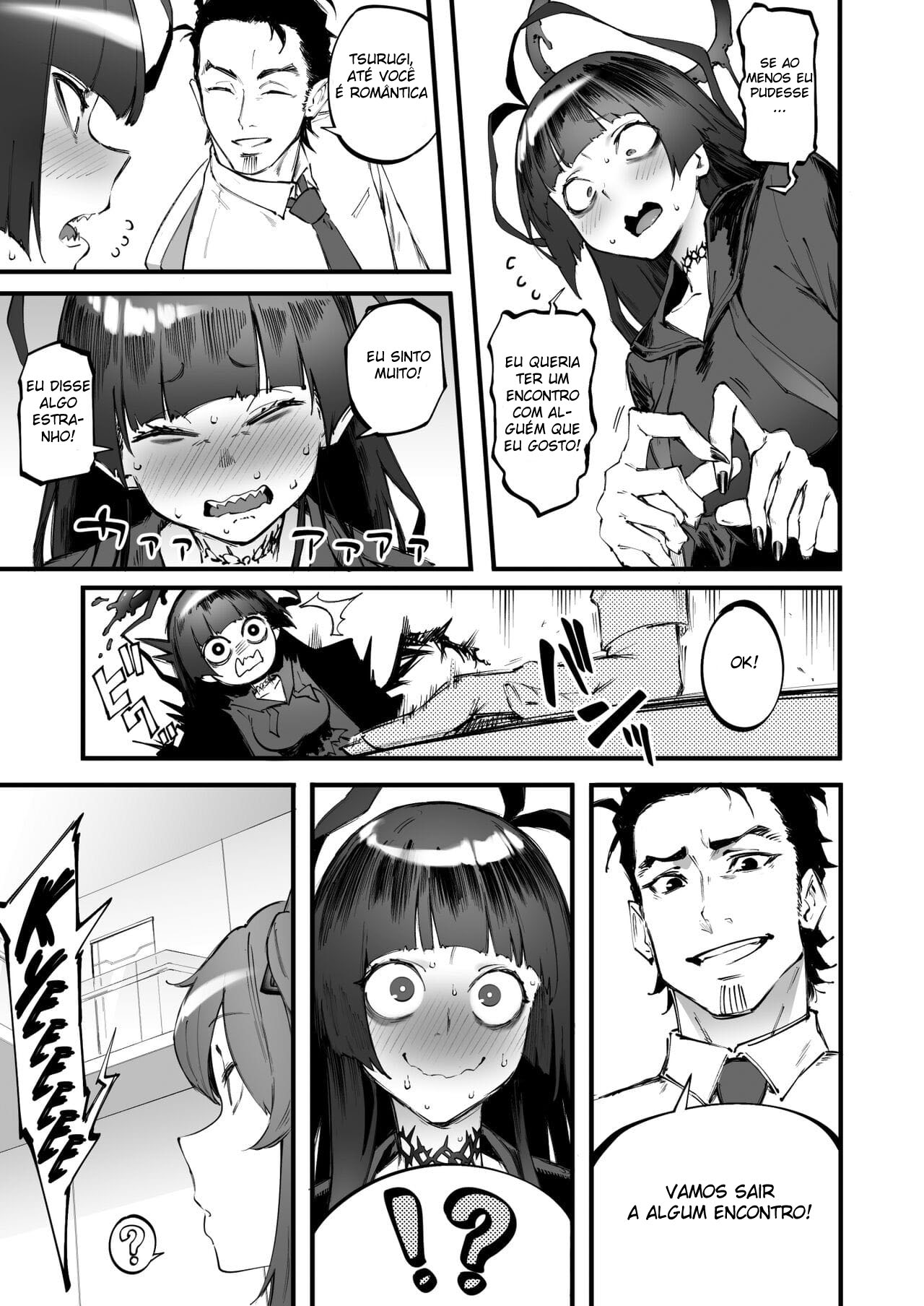 [Metsuki Warui Kyoudan (Suruga Kuroitsu)] Tsurugi datte Seishun shitai (Blue Archive) [Portuguese-BR] [Mundo Hentai] [Digital] image number 7