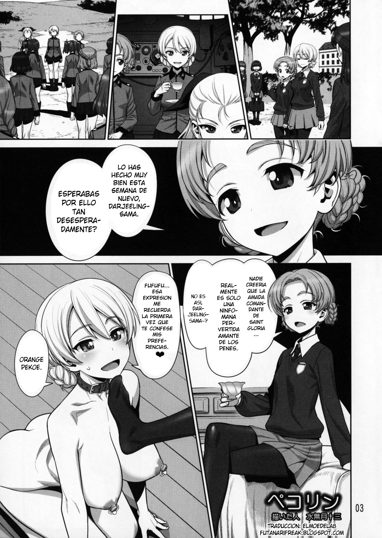 (COMIC1☆11) [Gerupin (Minazuki Juuzou)] Pekorin (Girls und Panzer) [Spanish] [Elmoedela8] image number 2