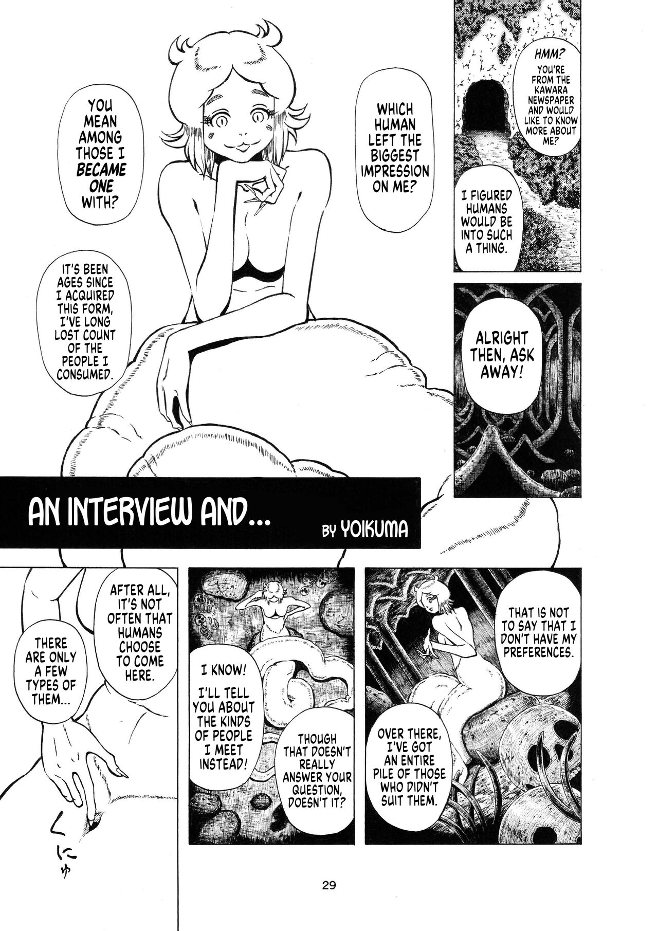 [Kasetsu Shirokuma Kakko Yoi (Yoikuma)]  An Interview and... (Vore Lami ~Lamia OC Vore Collaboration Magazine~) [English] [MegaFagget] image number 1