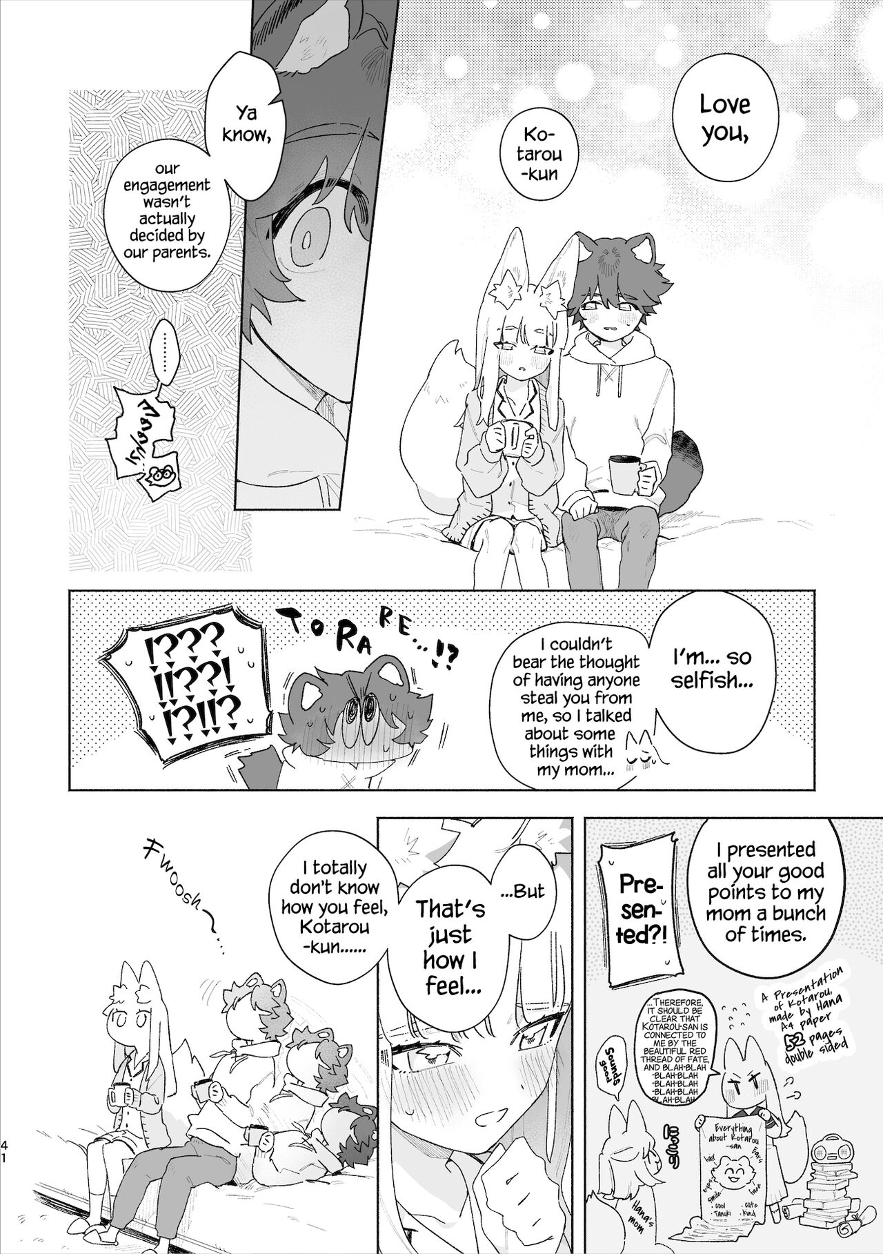 [pink carrot (usachanGET)] Otoko ga Uke - Kitsune-chan X Tanuki-kun | ♂ ga uke. Kitsune-chan × tanuki-kun [English] [Tabunne Scans] [Digital] изображение № 42