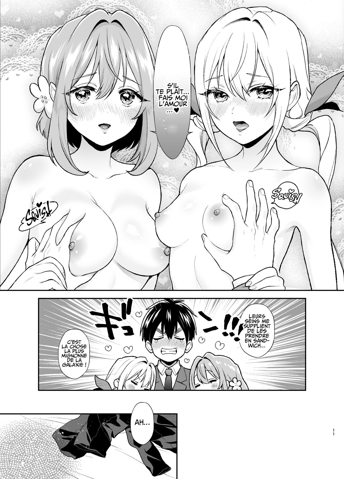 [Yume no Tsuzuki (Yumemiteeru)] Hakari to Karane to IchaLove H suru HON | Hakari et Karane Le livre où elles maiiiment à en mourir (Kimi no Koto ga Daidaidaidaidaisuki na 100-nin no Kanojo) [French] [Les Poroïniens] [Digital] image number 11