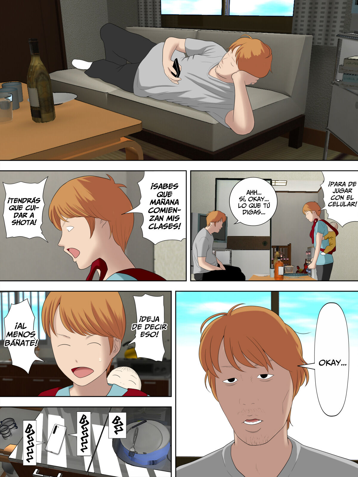 [Minazuki Mikka] Manbiki Mama to Tencho no Musuko 6 [Spanish] [Lanerte] image number 33