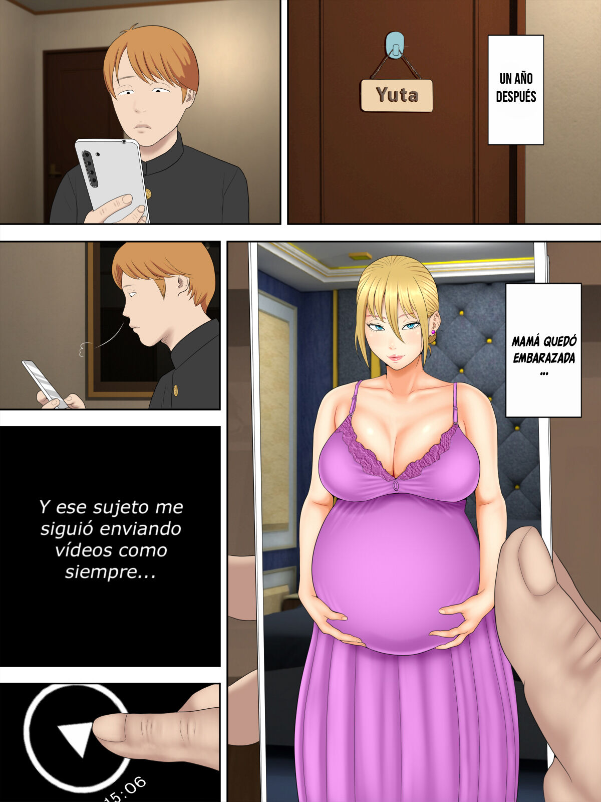 [Minazuki Mikka] Manbiki Mama to Tencho no Musuko 6 [Spanish] [Lanerte] image number 41