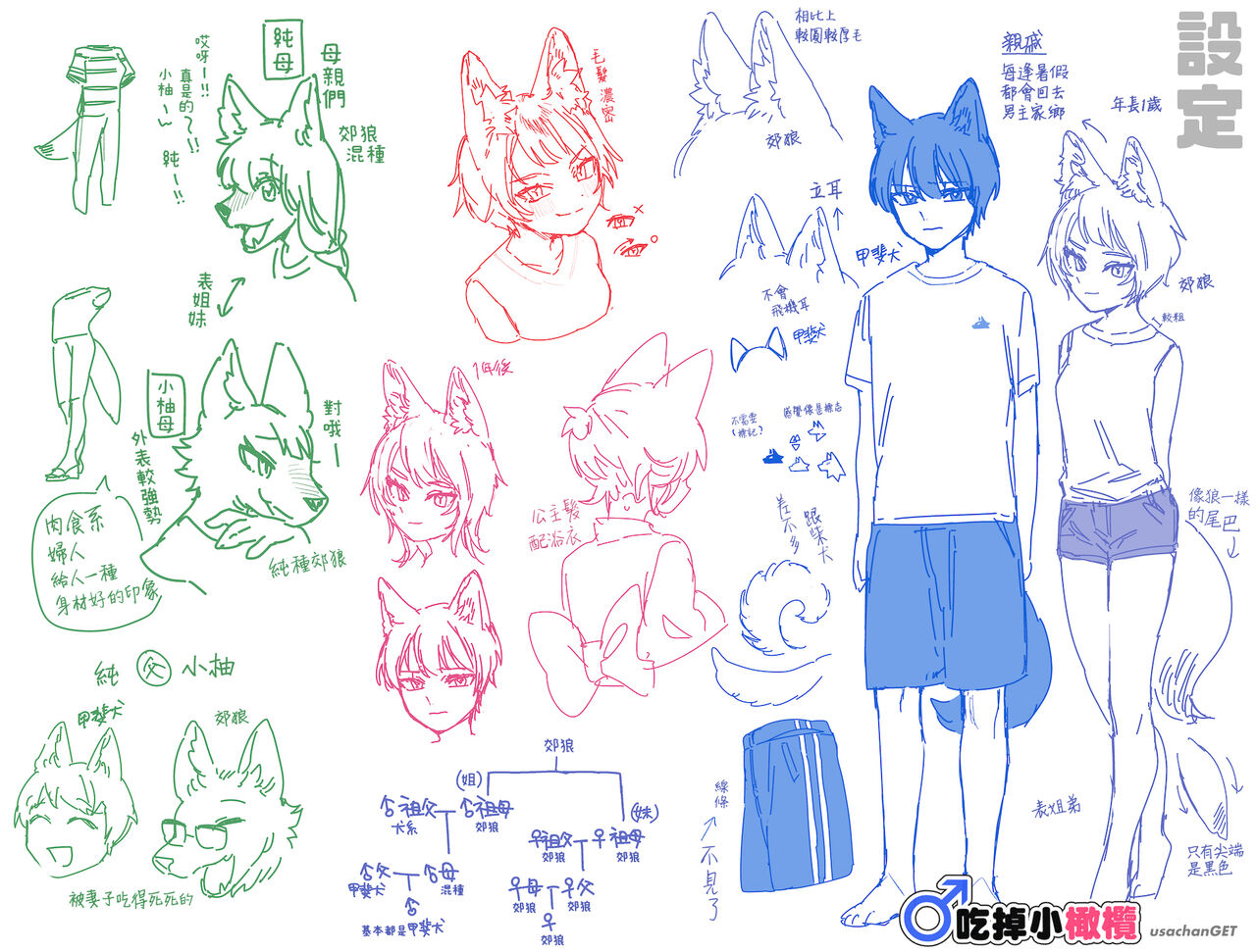 [UsachanGET/ pink kyarotto]♂ ga uke. Koyōte-chan × kai inu-kun｜♂吃掉甲斐犬。小郊狼X甲斐犬同学[中文] [橄榄汉化组] image number 90