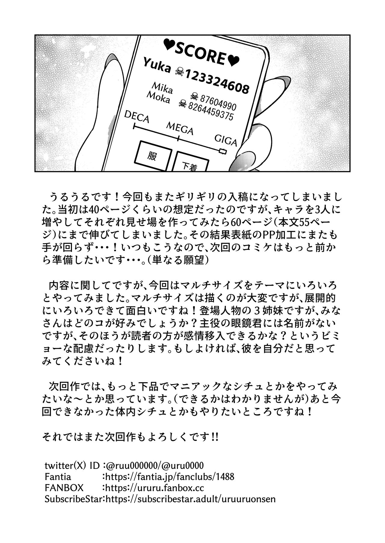 (C103) [Uru Uru Onsen (Uru)] Size Feti ni Rikai Aru Kanojo-tachi [Chinese] [臭鼬娘漢化組] numero di immagine  57