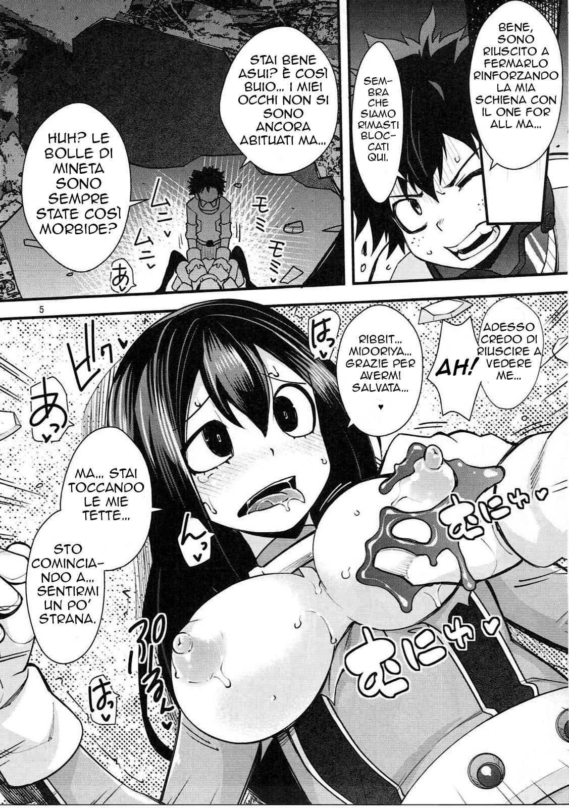 (C91) [UNIQUE (Rakujin)] Tsuyu-chan to... Shite | Do Tsuyu-chan (Boku no Hero Academia) [Italian] image number 4