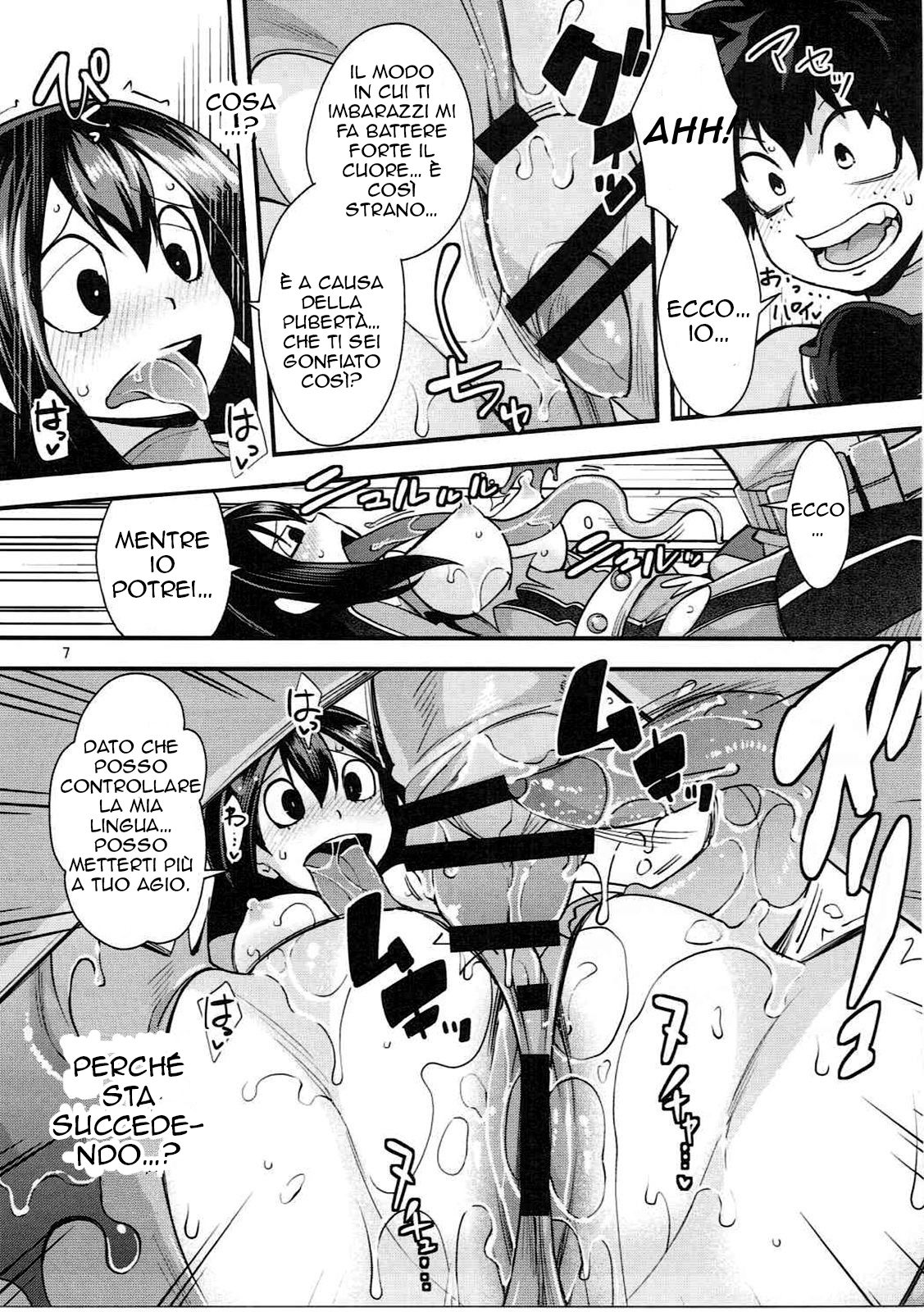 (C91) [UNIQUE (Rakujin)] Tsuyu-chan to... Shite | Do Tsuyu-chan (Boku no Hero Academia) [Italian] image number 6