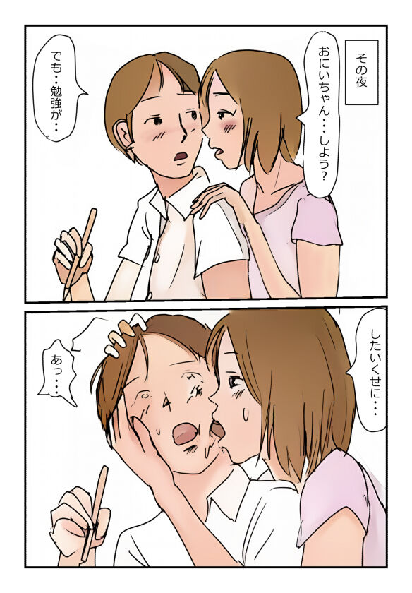 【近親相姦体験】受験生も巨乳妹の誘惑には勝てそうもない 画像番号 21