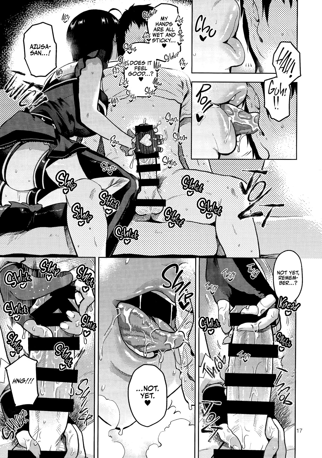 (C96) [Aimasutei (Fumitsuki Yuu)] Azusa-san ga Te to Kuchi dake de Shite Kureru Hon (THE IDOLM@STER) [English] [korafu + head empty] image number 18