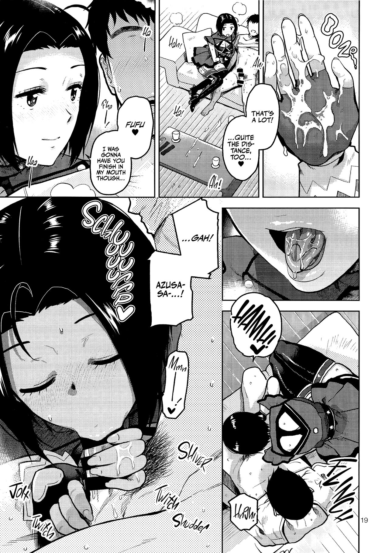 (C96) [Aimasutei (Fumitsuki Yuu)] Azusa-san ga Te to Kuchi dake de Shite Kureru Hon (THE IDOLM@STER) [English] [korafu + head empty] image number 20