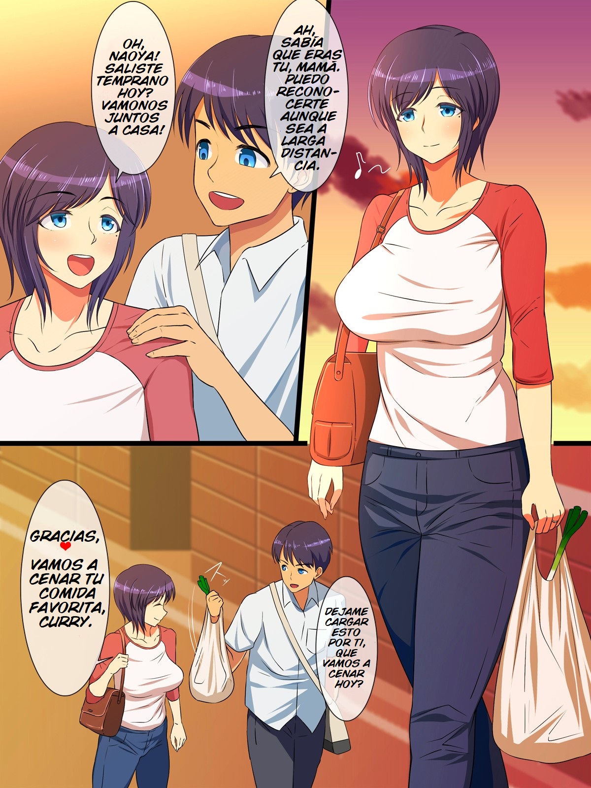 [Haruharutei] Hahabote! Dougan Kyonyuu Okaasan ga Musuko ni Haramasarete Shiawase ni Naru Hanashi [Spanish] {Brad33} numero di immagine  1