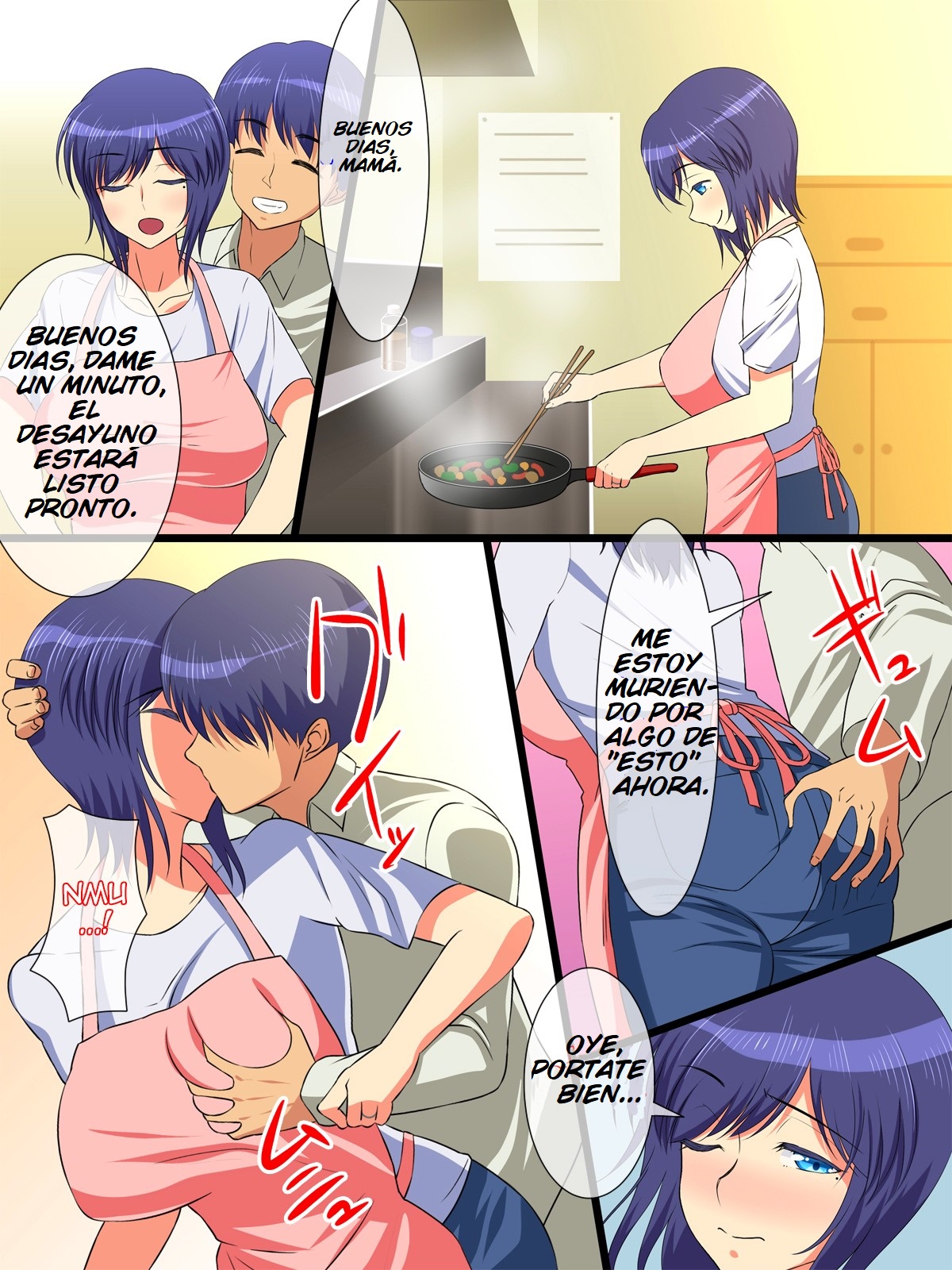 [Haruharutei] Hahabote! Dougan Kyonyuu Okaasan ga Musuko ni Haramasarete Shiawase ni Naru Hanashi [Spanish] {Brad33} numero di immagine  28