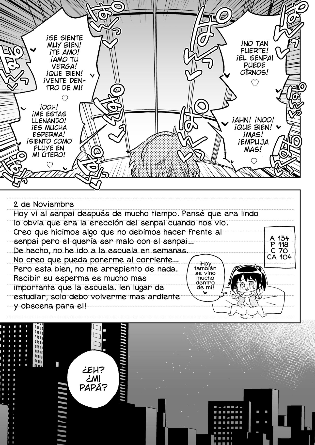 [Meshikutteneru. (Atage)] 11-gatsu 28-nichi Atarashii Papa no Mono ni Narimashita. | November 28th: As of today, I belong to my new daddy! [Spanish] [elmodela8] [Digital] Bildnummer 30