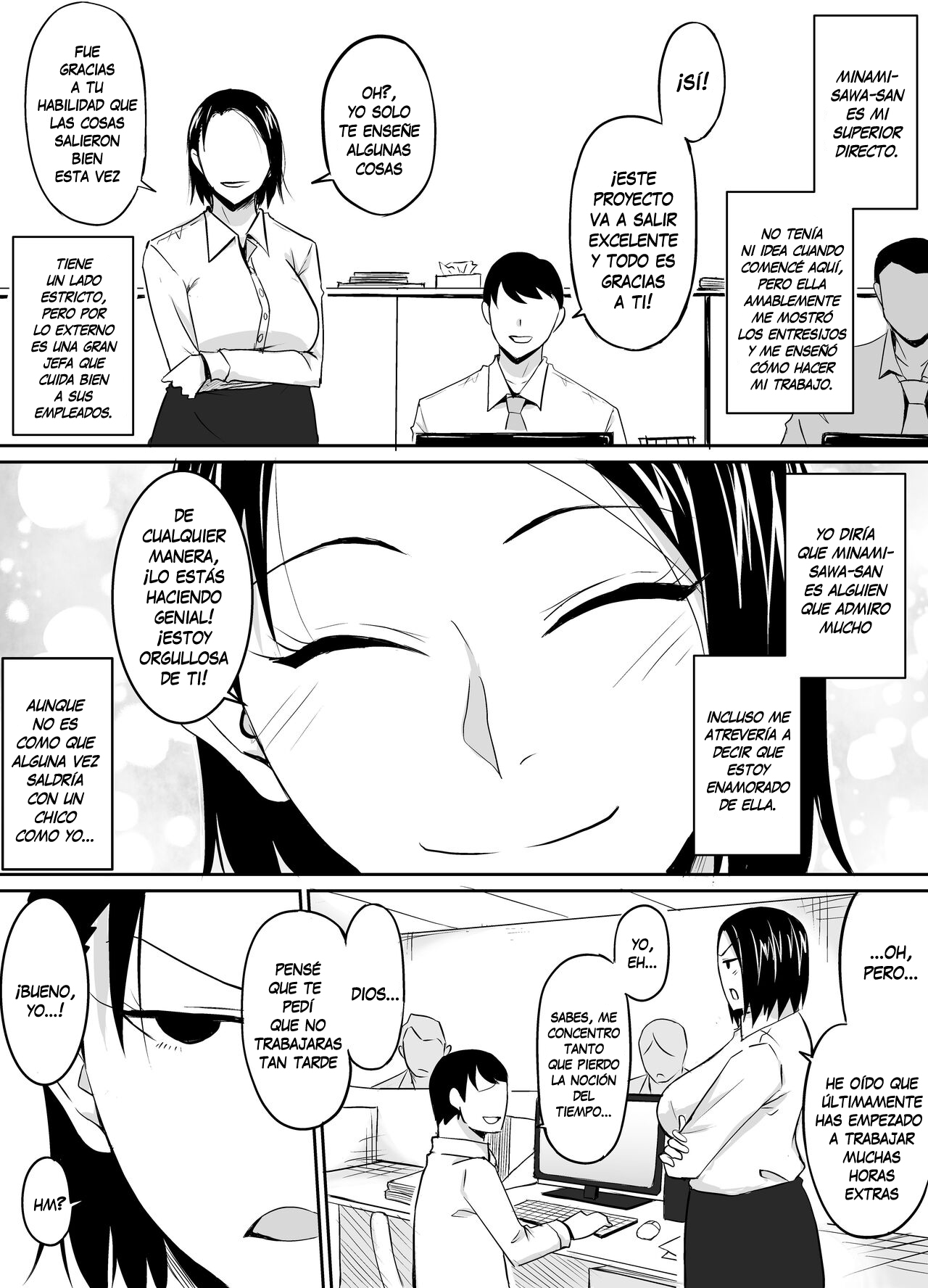 [Kinukazu Koubou (Kinuzuka Kazuki)] Akogare no Onna Joushi ga Douryou no Charao ni Otosareru Hanashi [Spanish] imagen número 3