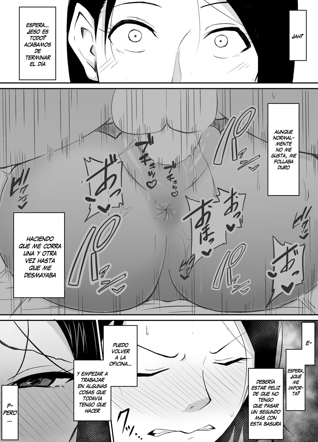 [Kinukazu Koubou (Kinuzuka Kazuki)] Akogare no Onna Joushi ga Douryou no Charao ni Otosareru Hanashi [Spanish] imagen número 29