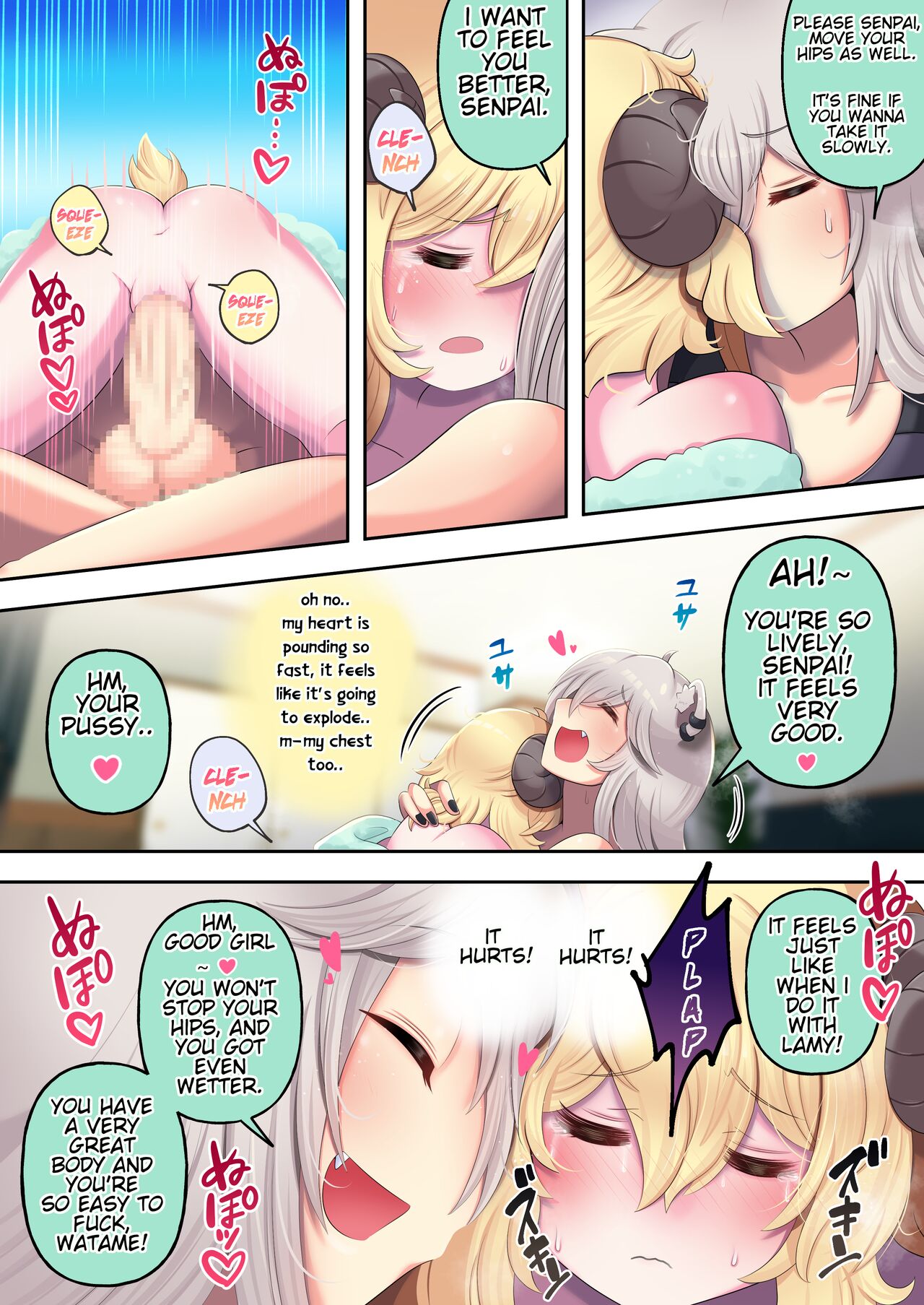 [Minominiya (Minomini)] Futashishi x Wata ~Lion no Aijou Hyougen Hen~ | Futashishi x Wata ~Lalion's Expression of Love~ (Shishiro Botan, Tsunomaki Watame) [English] [Rabu&Desu translations] 图片编号 18