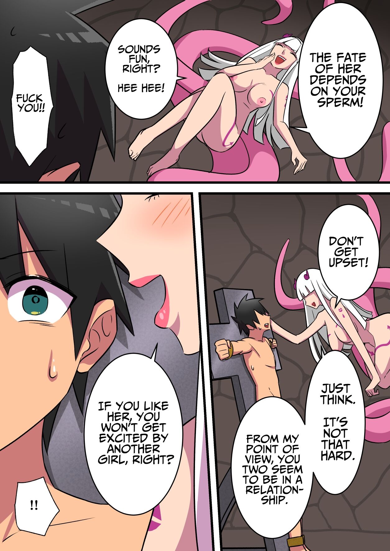 [Mon! (uzuprojects)] Warrior Defeated By A Super Strong Succubus Must Resist Cumming To Save His Girlfriend's Life [English] [Solid Rose] 图片编号 19