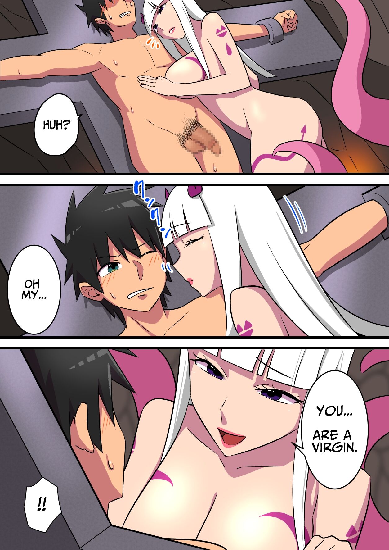 [Mon! (uzuprojects)] Warrior Defeated By A Super Strong Succubus Must Resist Cumming To Save His Girlfriend's Life [English] [Solid Rose] 图片编号 23