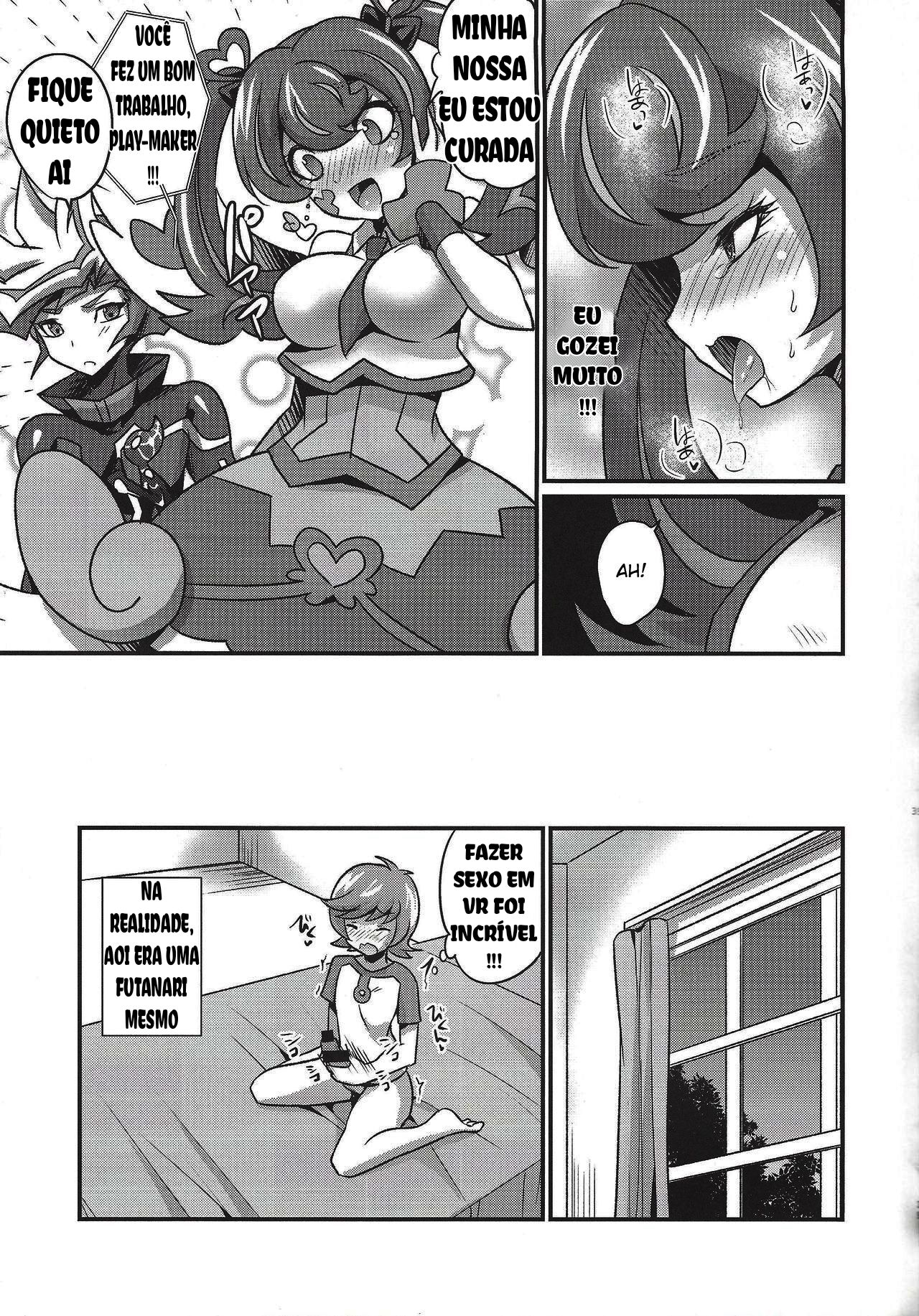 (Sennen Battle Phase 22) [HEATWAVE (Kaitou Yuuhi)] FUTANARIHEROINE x HERO (Yu-Gi-Oh! Series) [Portuguese-BR] 图片编号 39