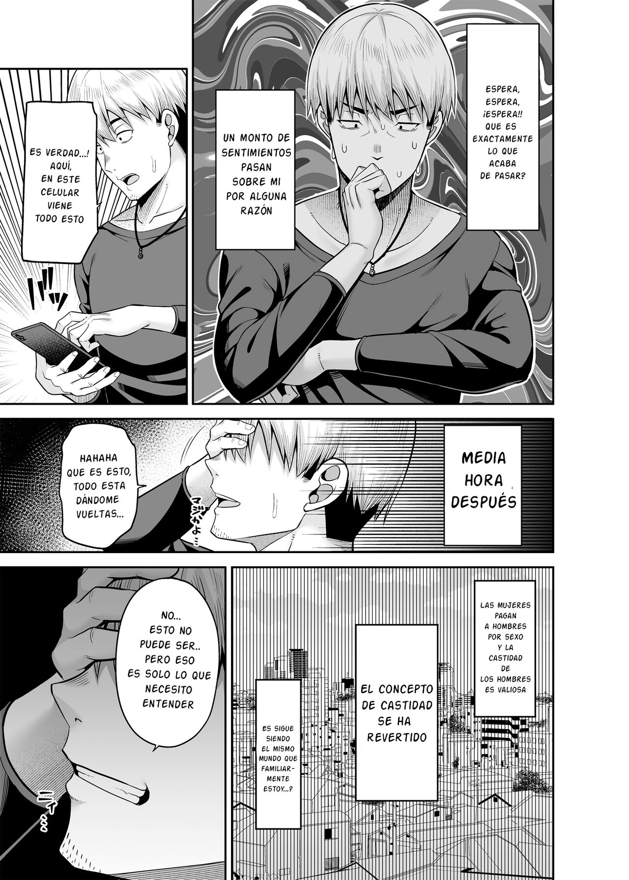 [Fujiya (Nectar)] Gyakuten Enkou ~Ore ga Kawareru Sekai~ | Citas pagadas a la inversa ~ Un mundo donde me pagan por tener sexo [Spanish] [PolyGarde-K] [Digital] 图片编号 15