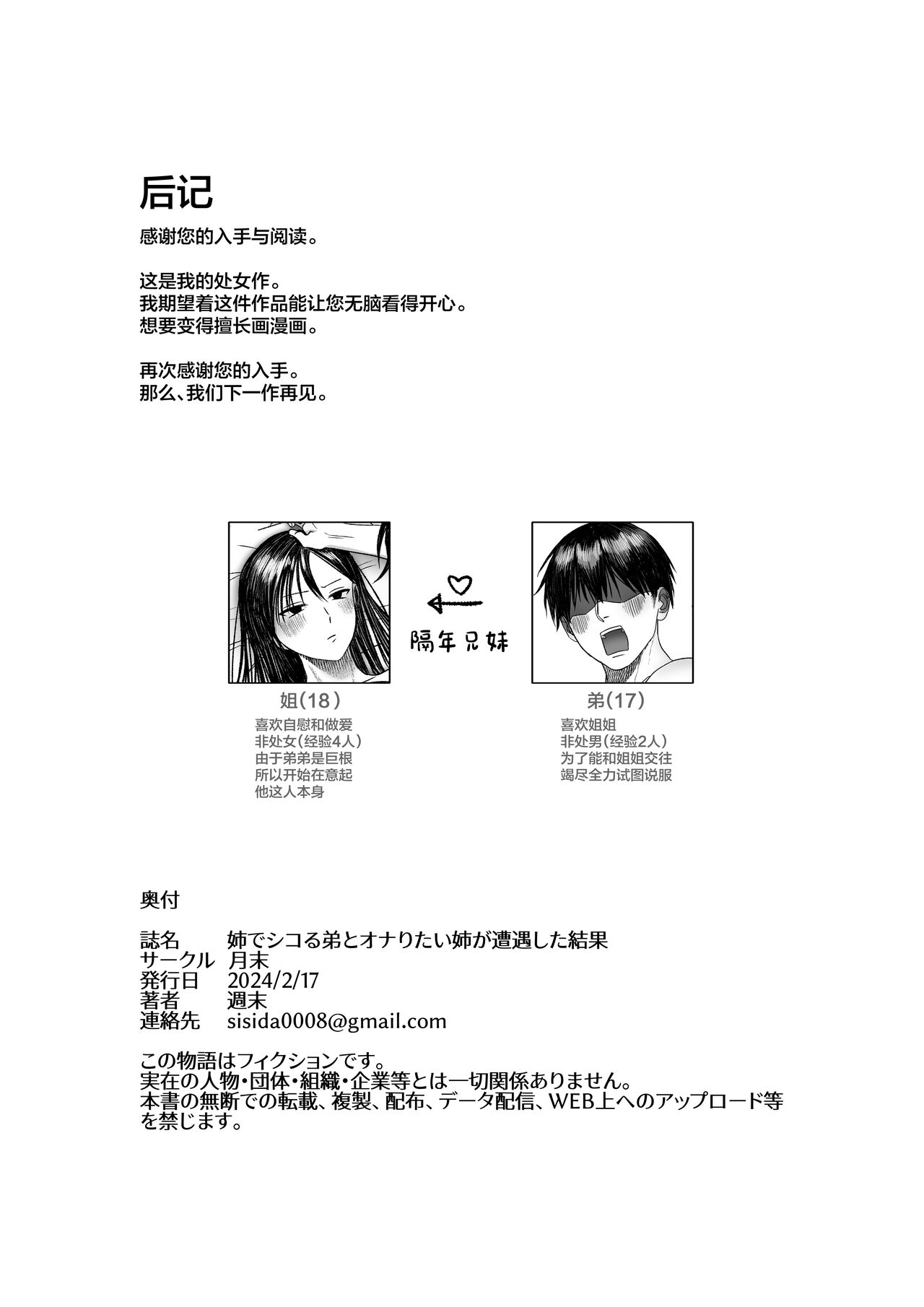 [Getsumatsu (Shuumatsu)] Ane de Shikoru Otouto to Onaritai Ane ga Souguu shita Kekka [Chinese] numero di immagine  23