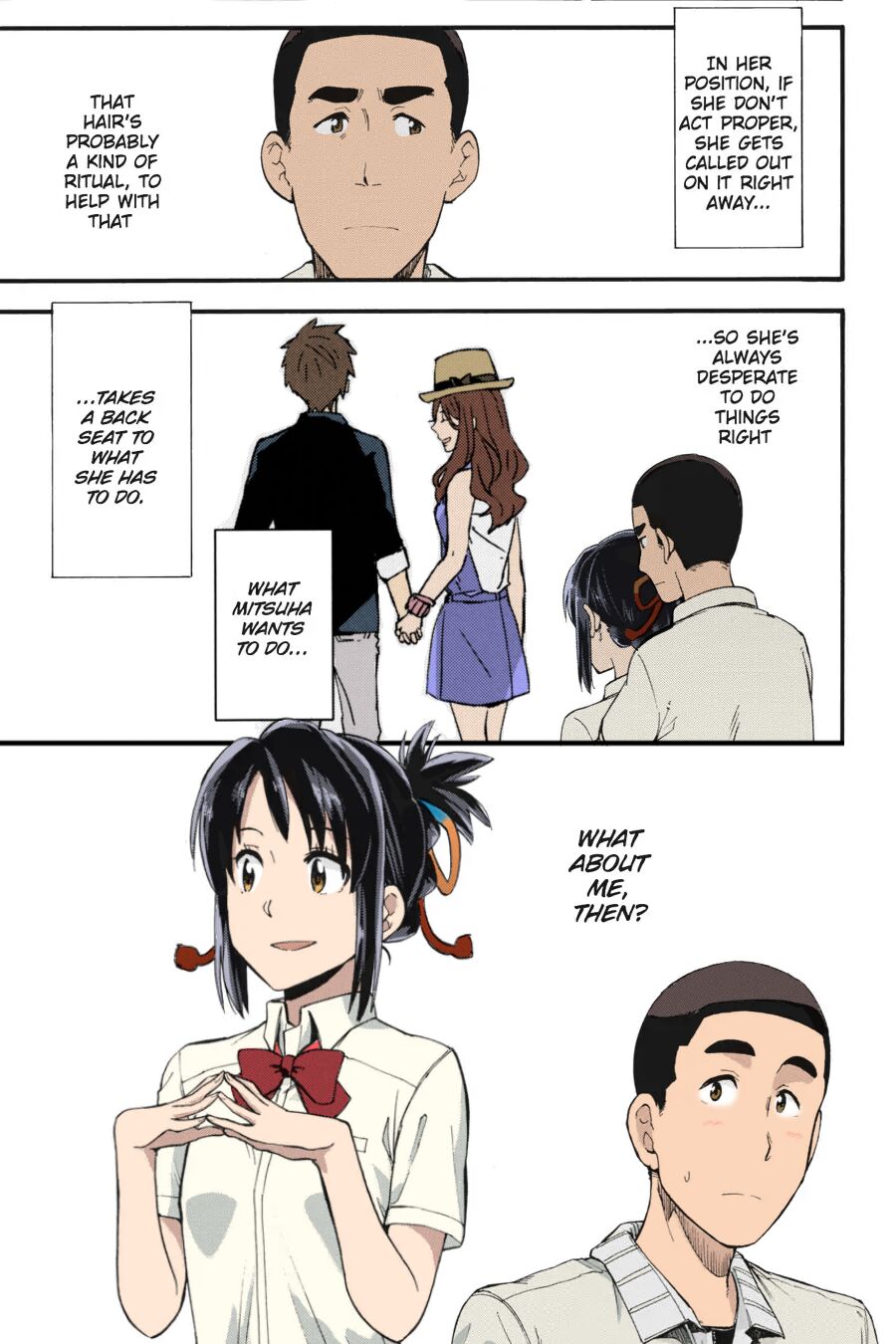 Kimi no Na wa. - & and & - Mitsuha Miyamziu & Teshigawara Katsuhiko (Coelacanth) (colored by mikakucoloring) imagen número 33