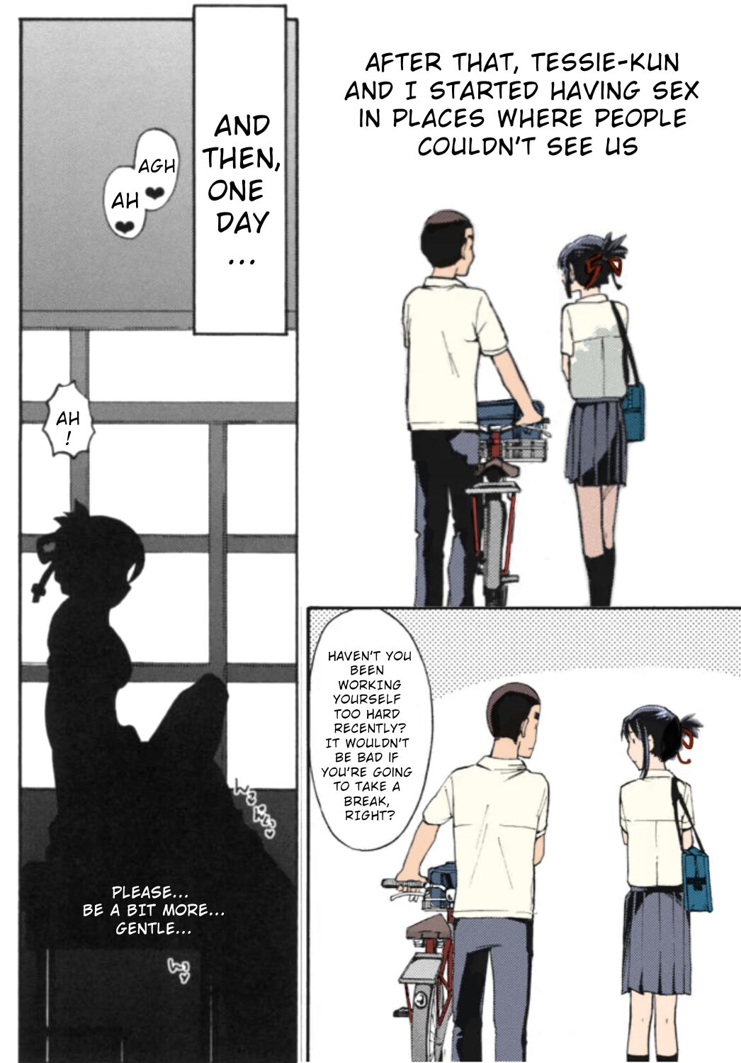 Kimi no Na wa. - & and & - Mitsuha Miyamziu & Teshigawara Katsuhiko (Coelacanth) (colored by mikakucoloring) 69eme image