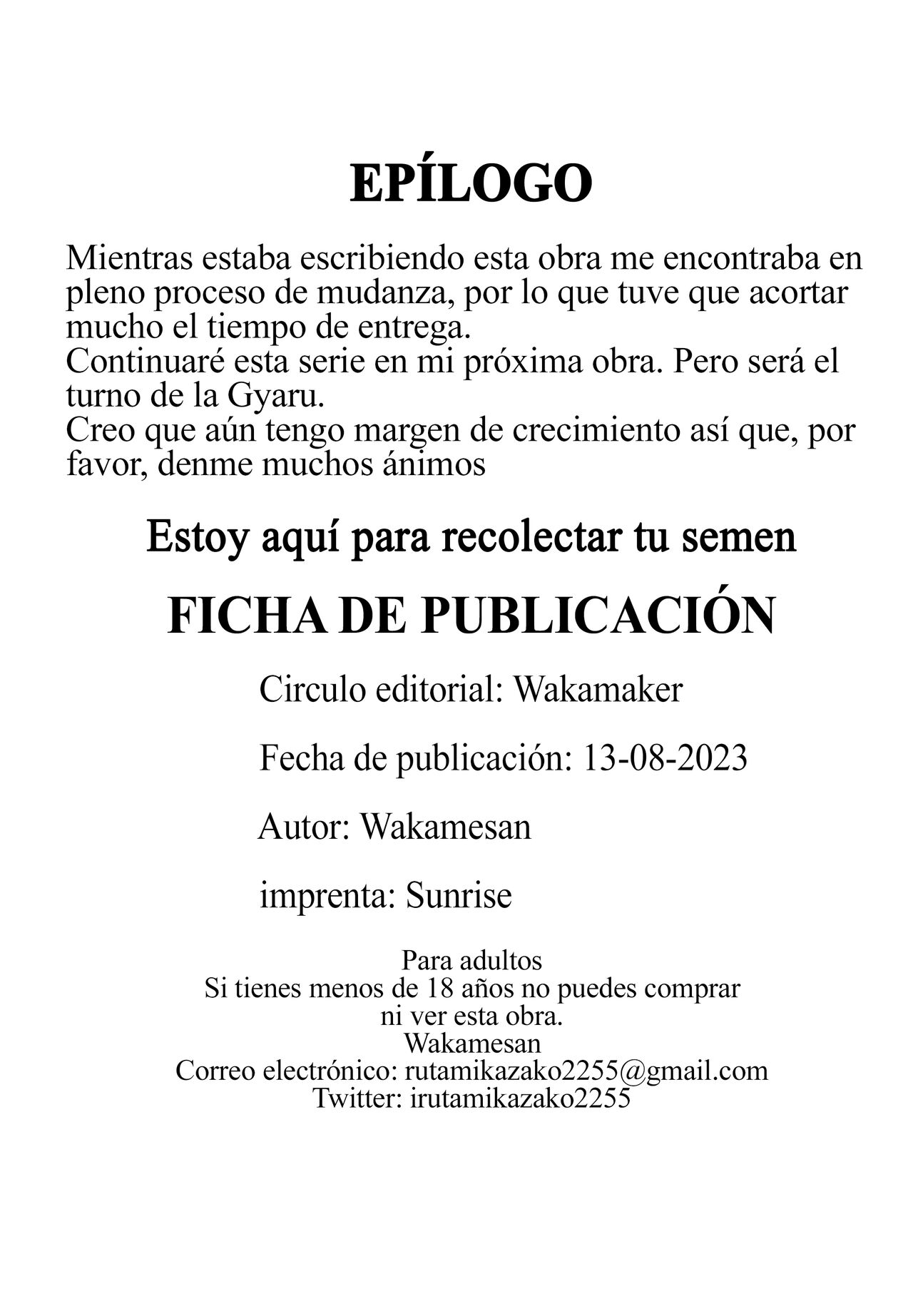 (C102) [wakamaker (wakamesan)] Anata no Semen Kaishuu Shimasu | Estoy Aquí para Recolectar tu Semen [Spanish] [EromegameTT y NTINFS] image number 26