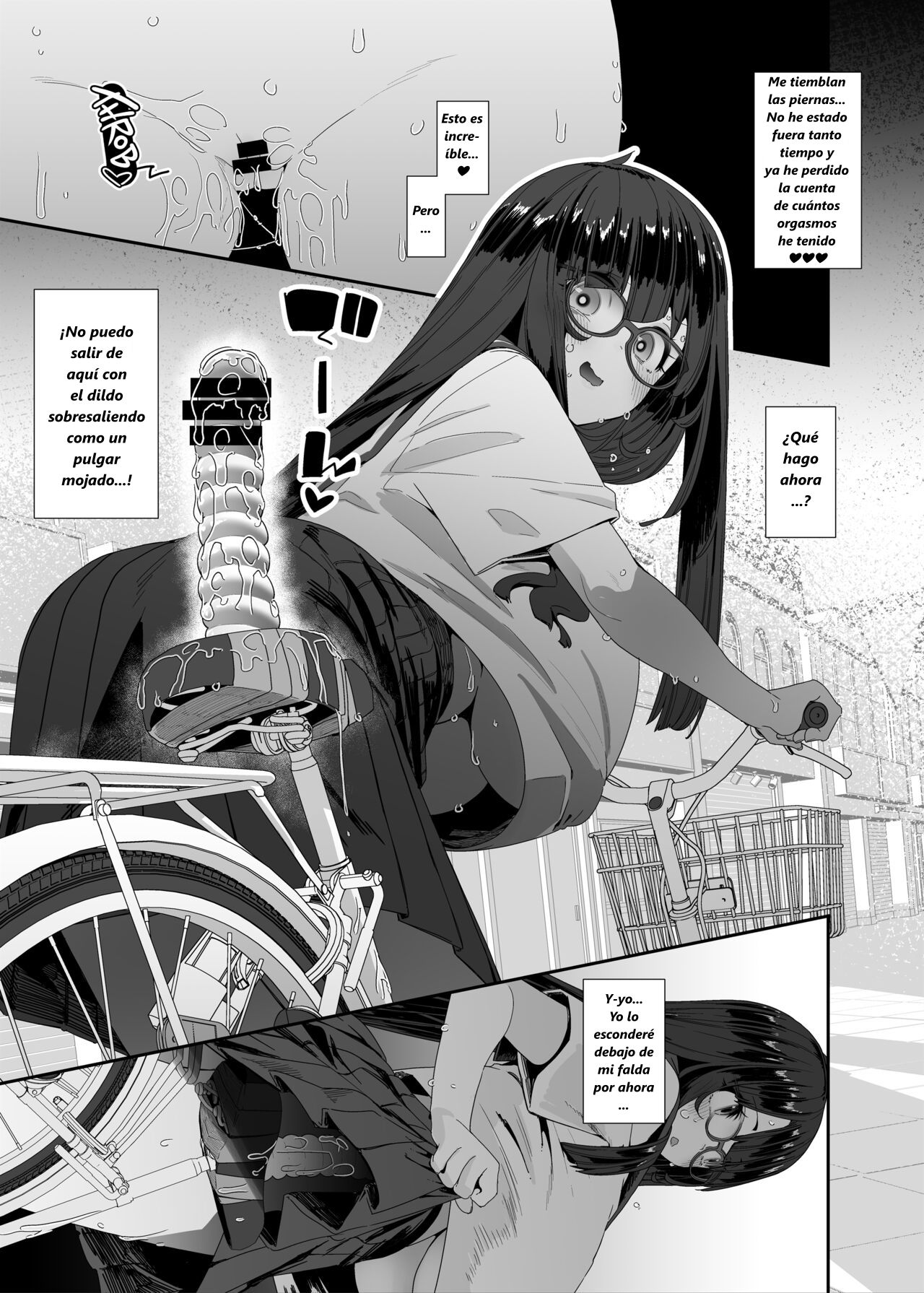 [Condiment Moderately (Maeshima Ryou)] Dosukebe Kyonyuu Joshi ga Acme Jitensha de Osanpo Onanie suru Hanashi  [Spanish] [Inphy]  [Digital] image number 40