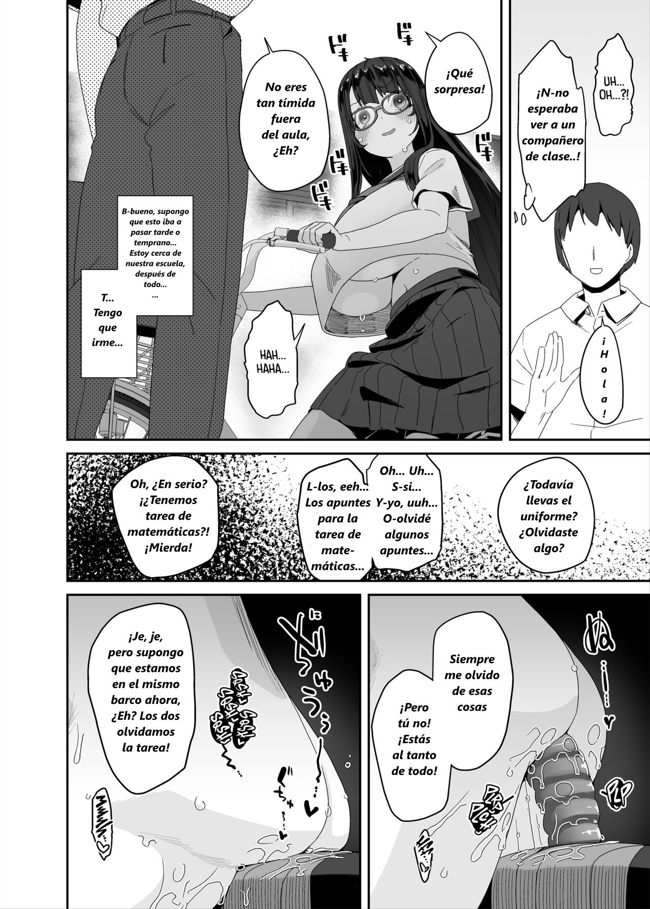[Condiment Moderately (Maeshima Ryou)] Dosukebe Kyonyuu Joshi ga Kounai Onanie suru Hanashi to Acme Jitensha de Osanpo Onanie suru Hanashi | Una Historia sobre una Chica de Secundaria Lasciva de Grandes Pechos Masturbándose en la Escuela [Spanish] [Inphy] image number 67