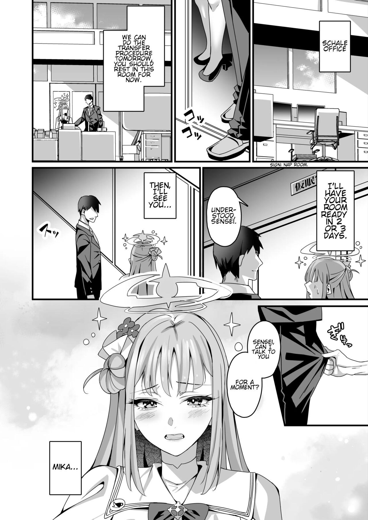 [Tempest (Imaki Ten, Asagawa)] Mika to Happy Love Love Sex Shite Haramaseru Hon - A book about happy loving sex with Mika and impregnation. | Lovey Dovey Impregnation Sex With Mika! (Blue Archive) [English] [Digital] Bildnummer 3