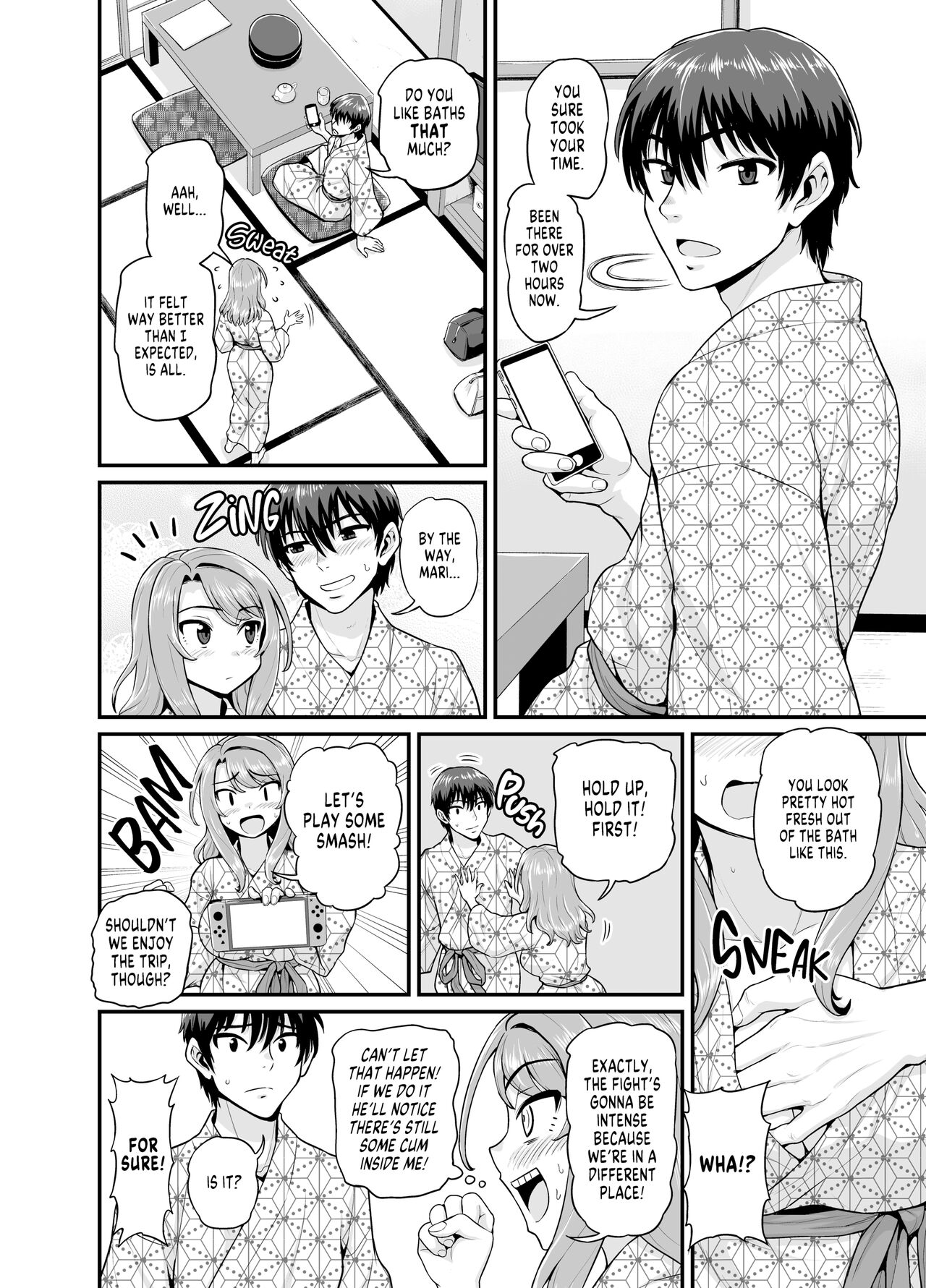 [Gachonjirou] Getting it On With Your Gaming Buddy at the Hot Spring NTRVer.  [English] {FUDEORS} [Decensored] image number 61