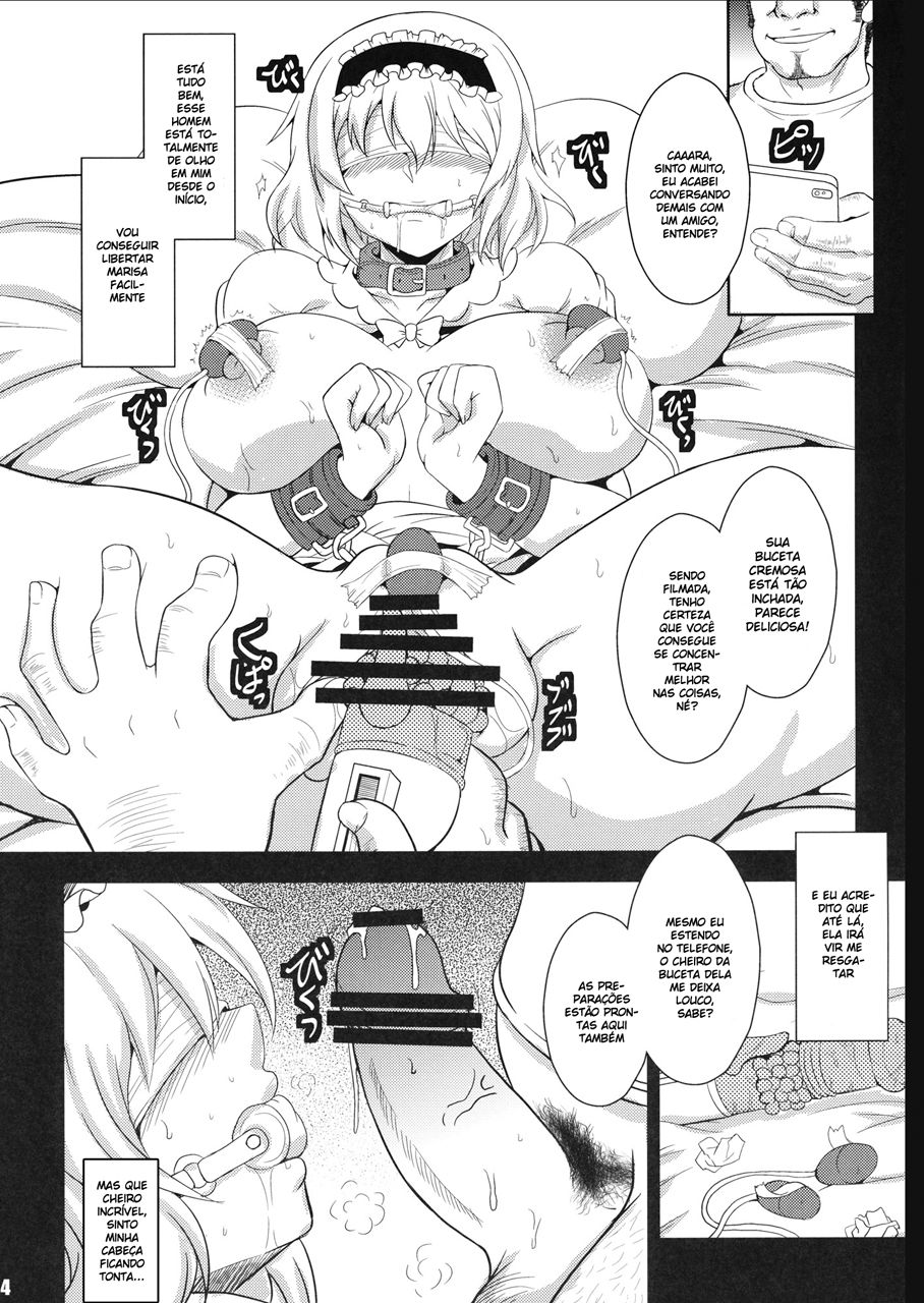 (C91) [Kasou Genjitsu (Hasekura Noise)] Ningyou Shoujo no Otoshikata (Touhou Project) [Portuguese-BR] Bildnummer 3