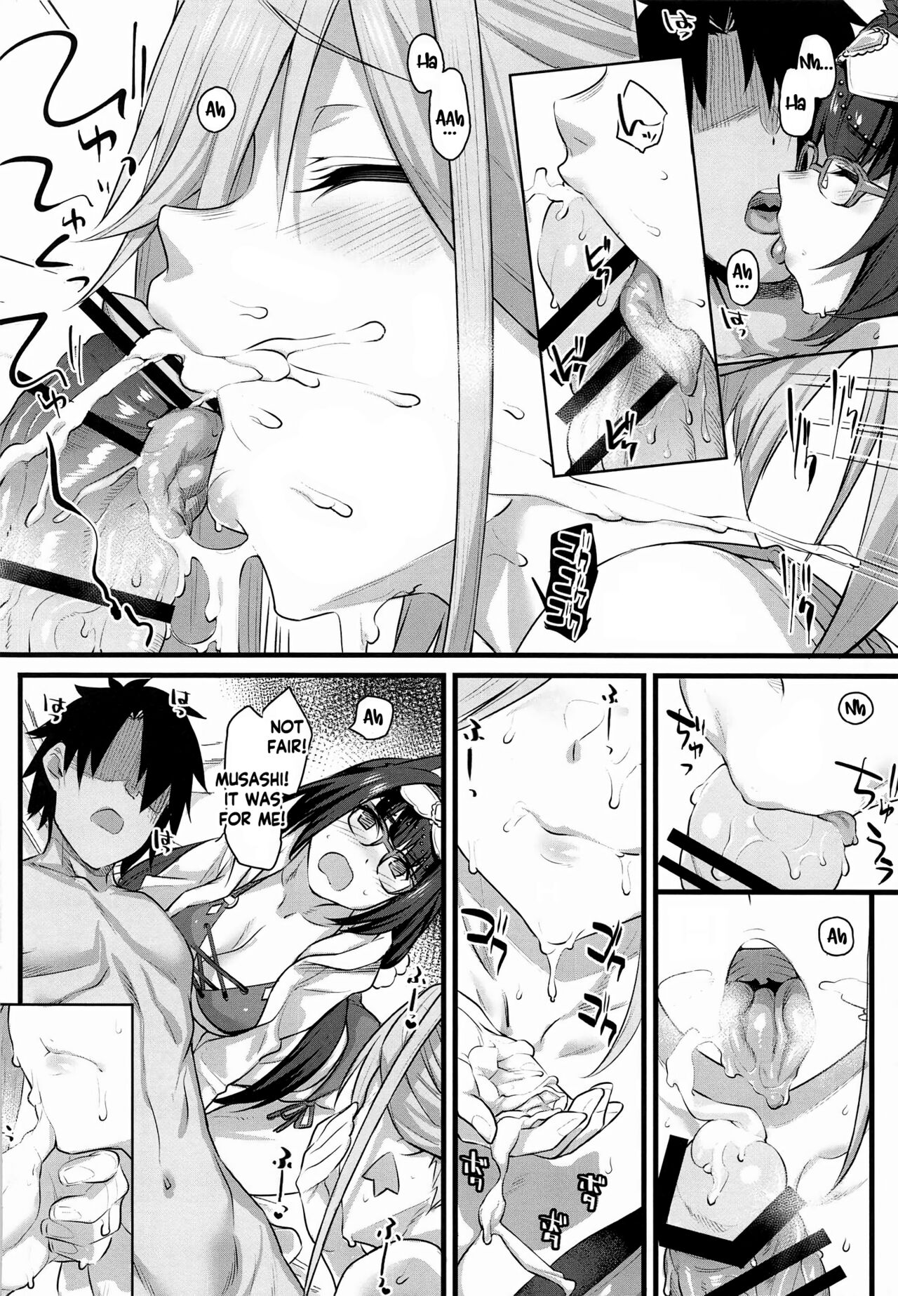 [Karuwani (Rama)] Serva Fes no Genkou Sagyou de Tamatta Master o Musashi-chan to Okkii ga Nuite Kureru Hon. | A book in which Musashi-chan and Batty will help Master get rid of the cum he accumulated during ServantFes (Fate/Grand Order) [English] [KM_42] 画像番号 10