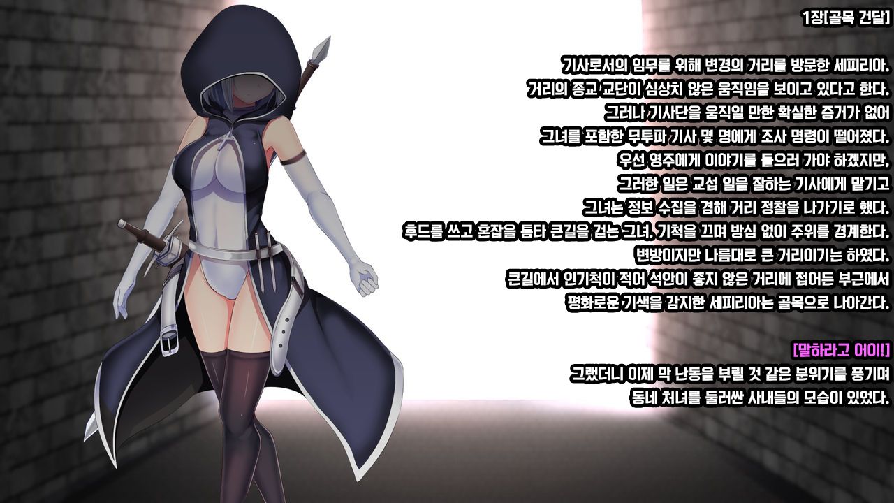 [Mousou Caution (Daiaru)] Senhime Bad Ending 1 -Cool Heroine Buzama Haiboku CG Shuu- [Korean] numero di immagine  7