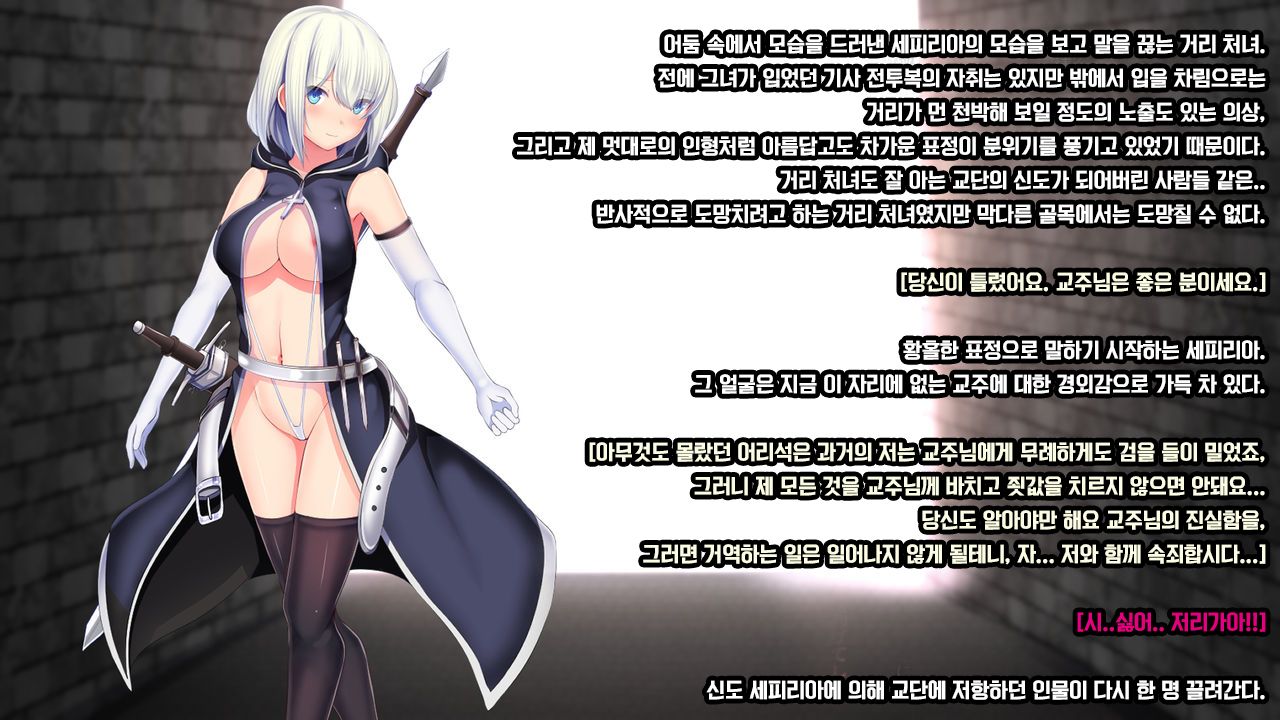 [Mousou Caution (Daiaru)] Senhime Bad Ending 1 -Cool Heroine Buzama Haiboku CG Shuu- [Korean] numero di immagine  37