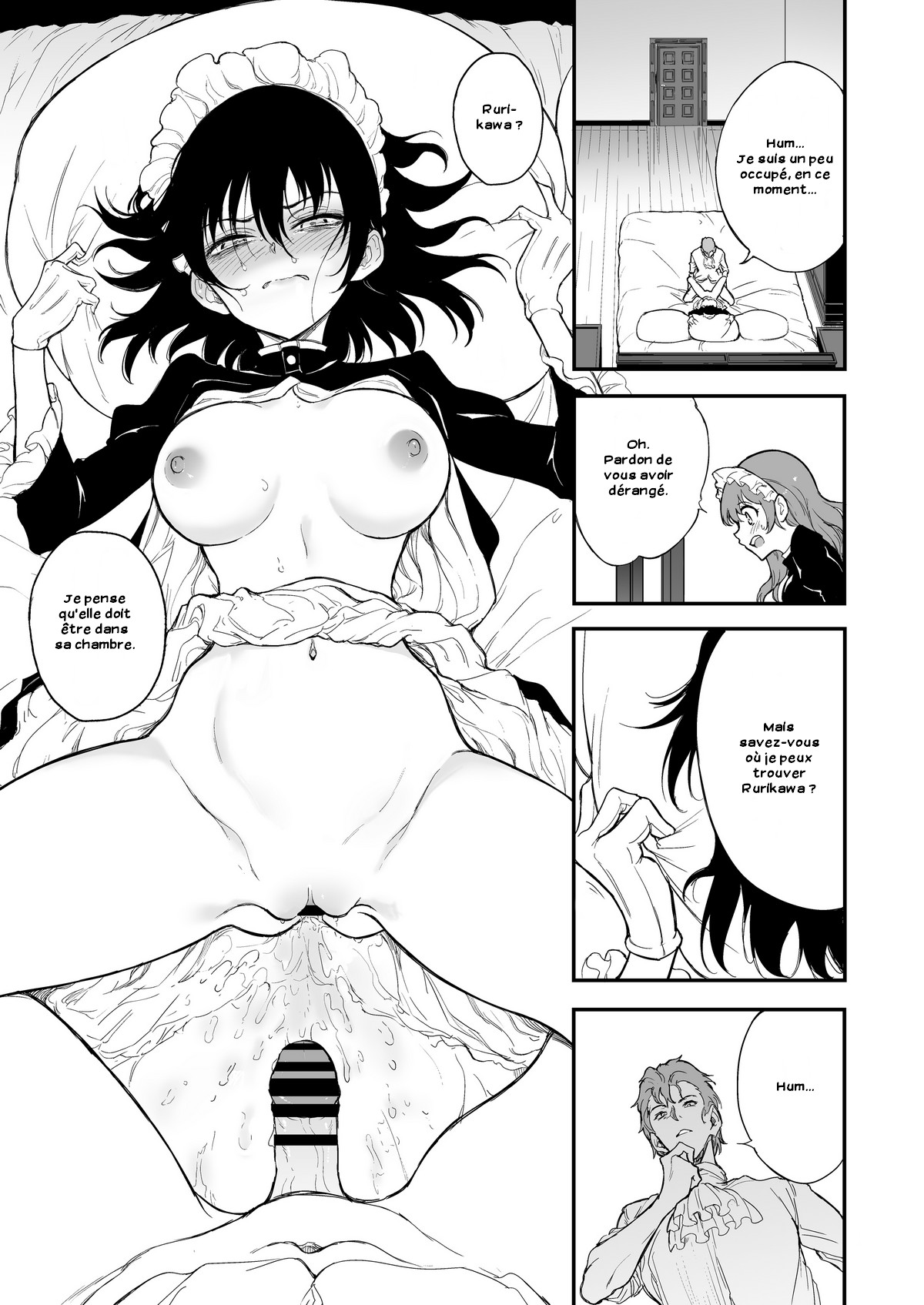 [Kyockchokyock (Kyockcho)] Maid Kyouiku. 4 -Botsuraku Kizoku Rurikawa Tsubaki- [French] [Zer0] [Digital] image number 18