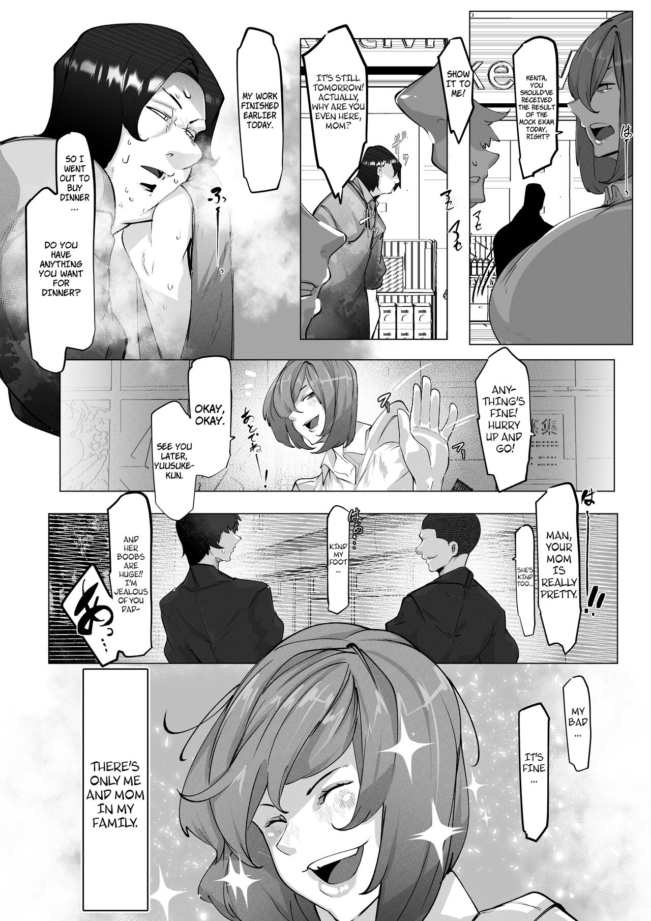 [Pyaropashimu (Mr.Way)] Manbiki Shita Ore no Kawari ni Haha ga Zenra Dogeza | My mother apologized in the nude while prostrating herself for my shoplifting crime [English] image number 4