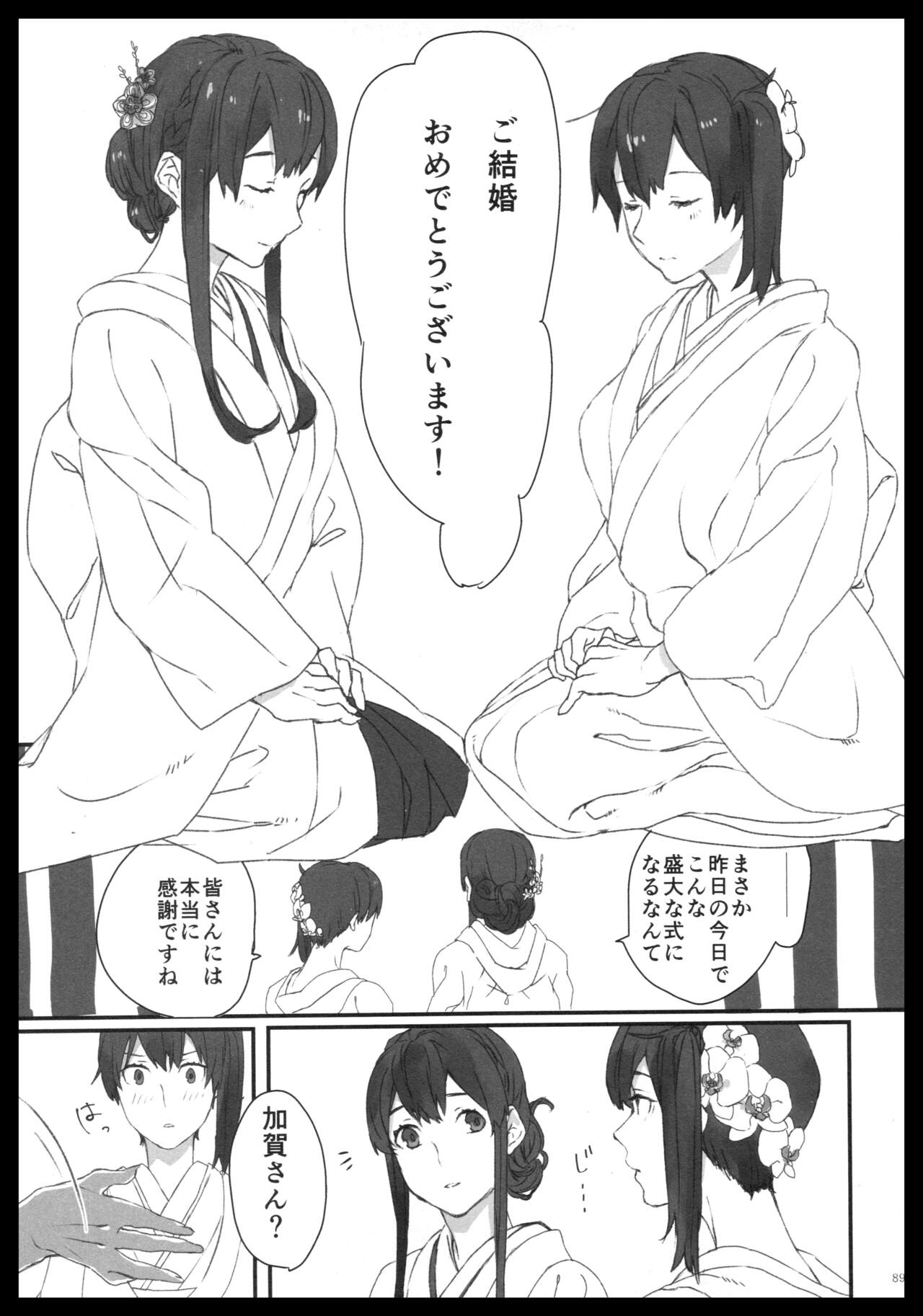 (C88) [pousse-cafe (Various)] Akagi x Kaga Shinkon Shoya Anthology - 1st bite ~Hokori no Chigiri~ (Kantai Collection -KanColle-) numero di immagine  88