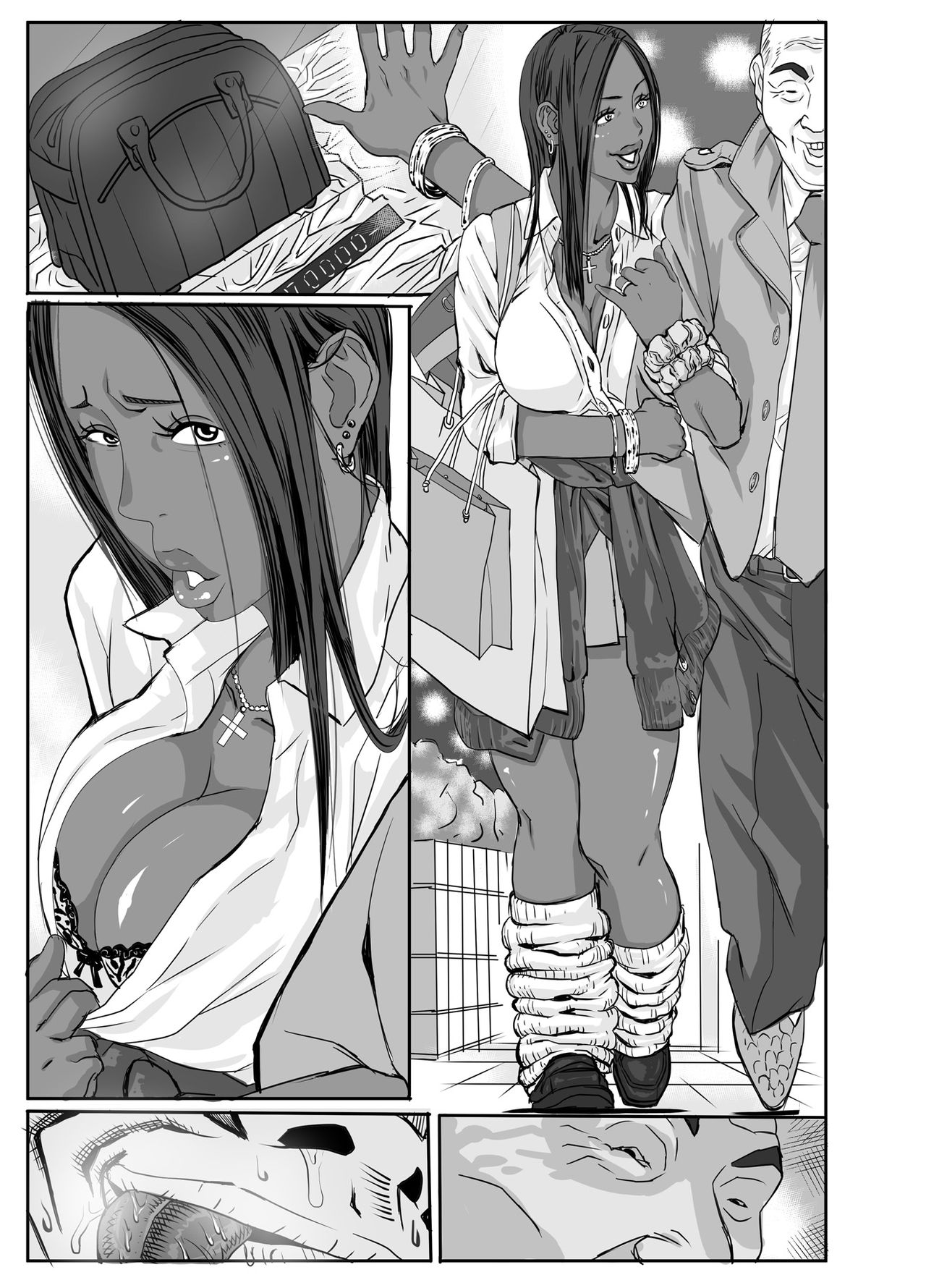 [Mosquito Man] Cho ~Namaiki na Kuro Gal JK to Pakoritai Kimo Oyaji-tachi [Chinese] 图片编号 59