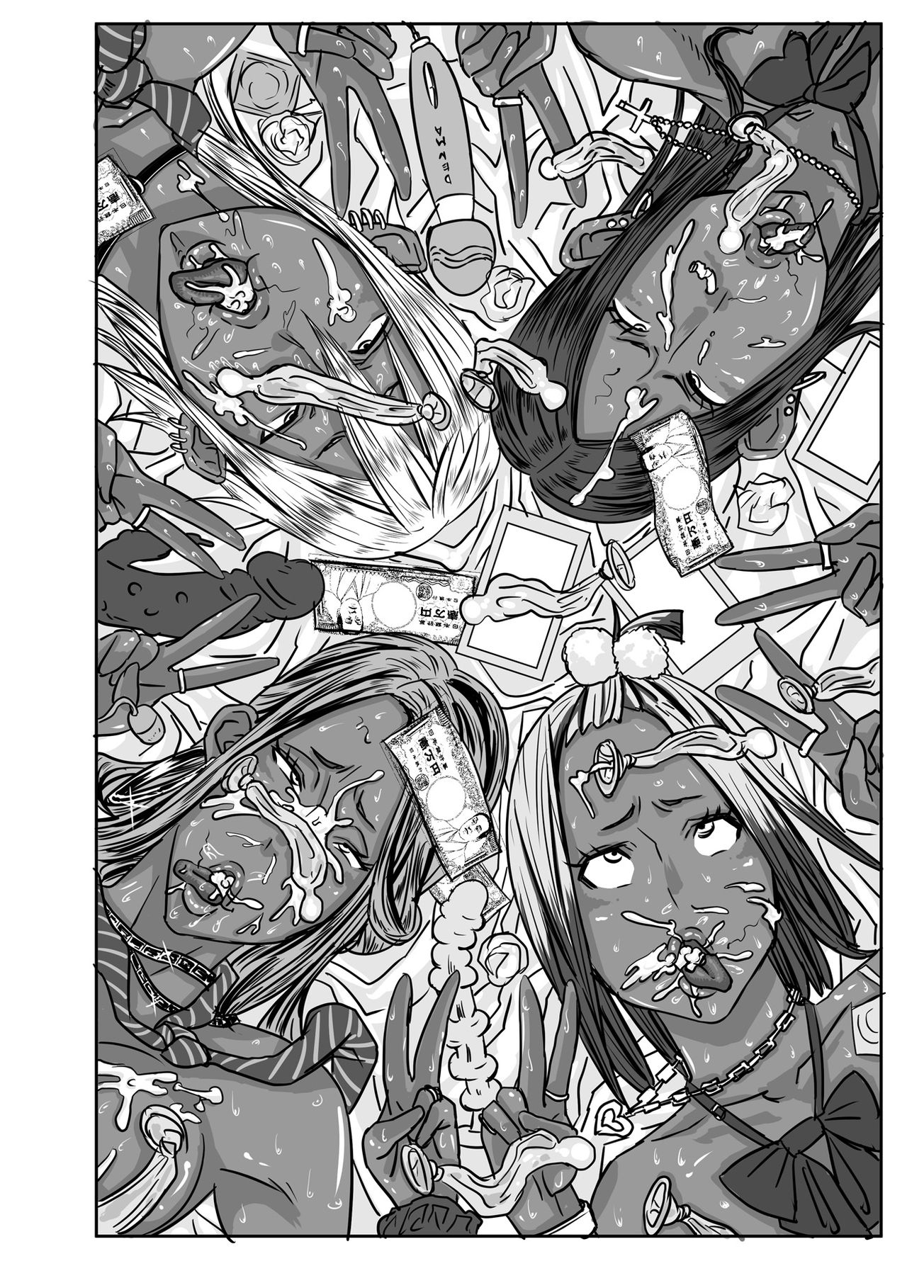 [Mosquito Man] Cho ~Namaiki na Kuro Gal JK to Pakoritai Kimo Oyaji-tachi [Chinese] 图片编号 106