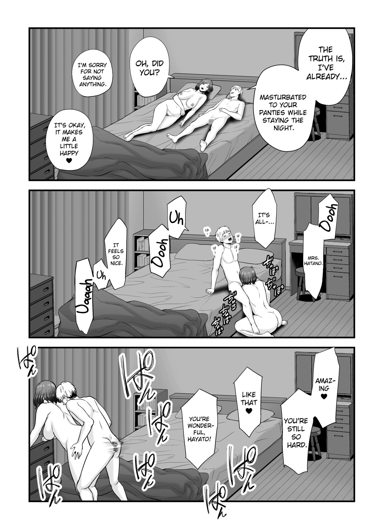 [Ura Meshiya (Maccha Neji)] Sexless de Yokkyu Fuman na Watashi wa, Musuko no Tomodachi to... [English] [ChoriScans] image number 60