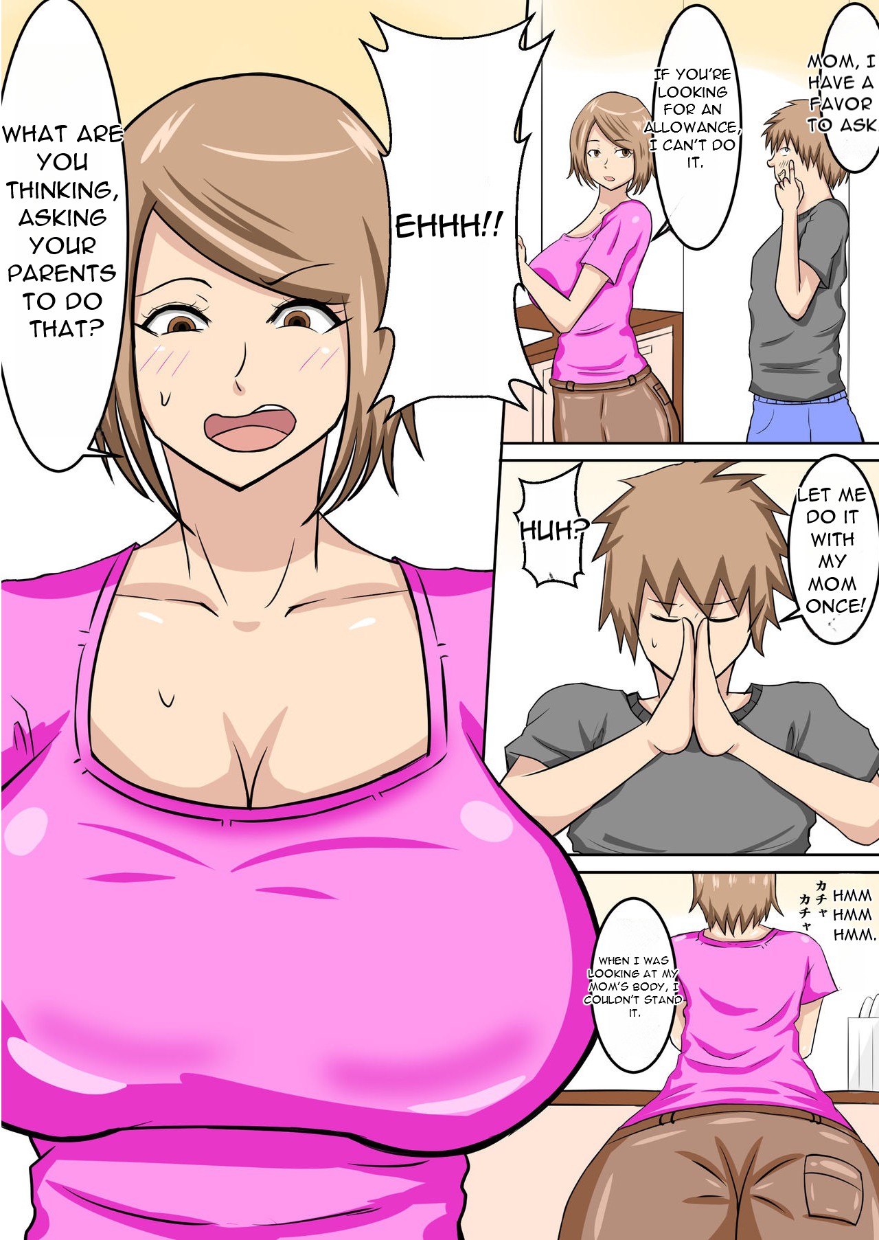 [Mama no Nioi (fundoshi)] Uchi no Mama wa Oshi ni Yowai [English] [DarklordMTLs] image number 4