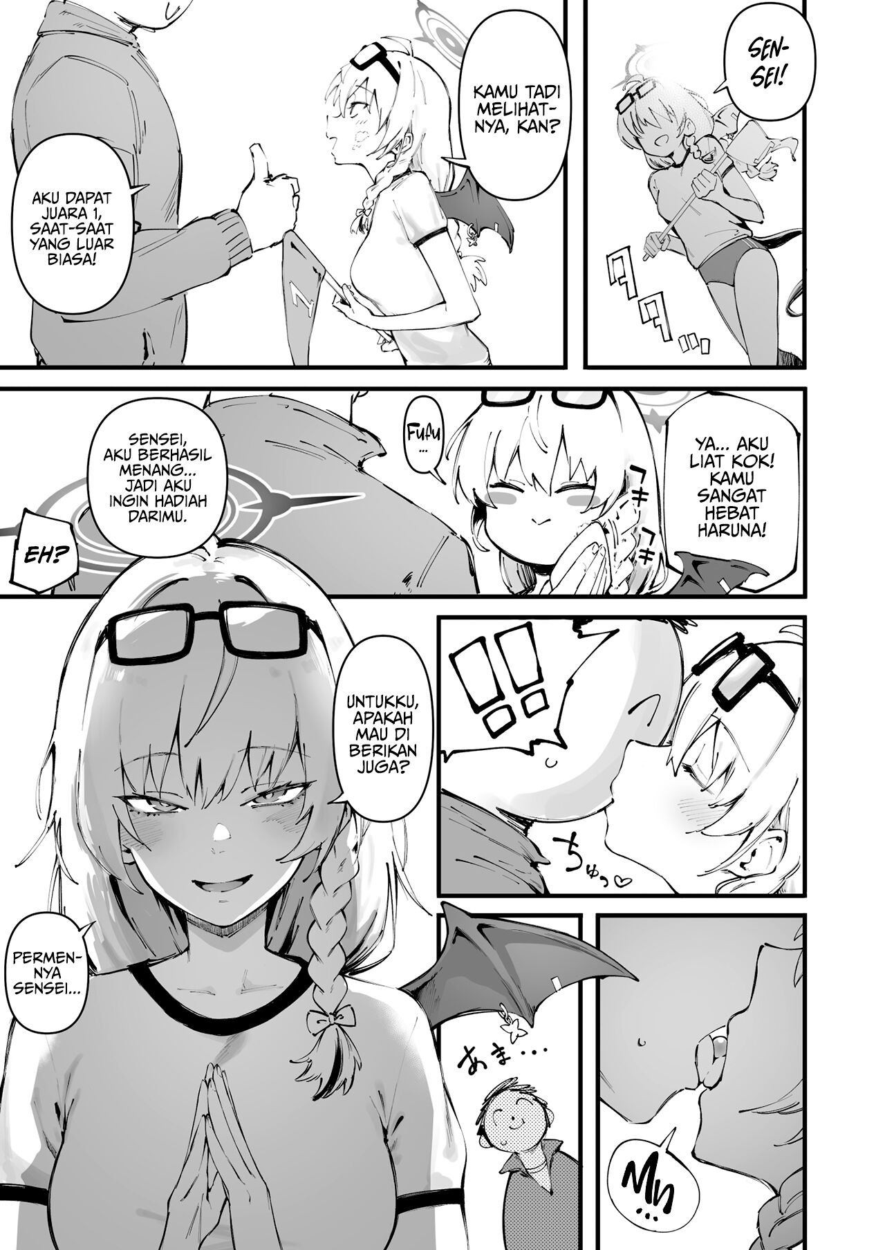 [Suruga Kuroitsu] Ame o Kudasai na (Blue Archive) [Indonesian] [CrotPedia] image number 1