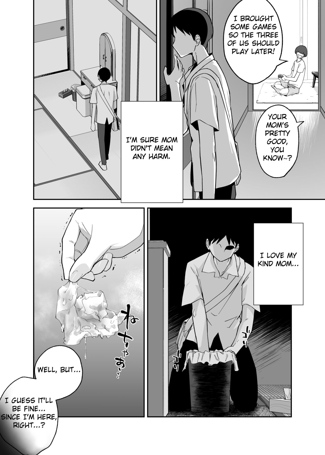 [Karashina en] Hitotsu Yane no Shita de Kaa-san ga Netorare Teru~Tomo Chin ni Ochita Haha to Sore ni Mezameru Ore 2~   [English] [Fated Circle] Bildnummer 9