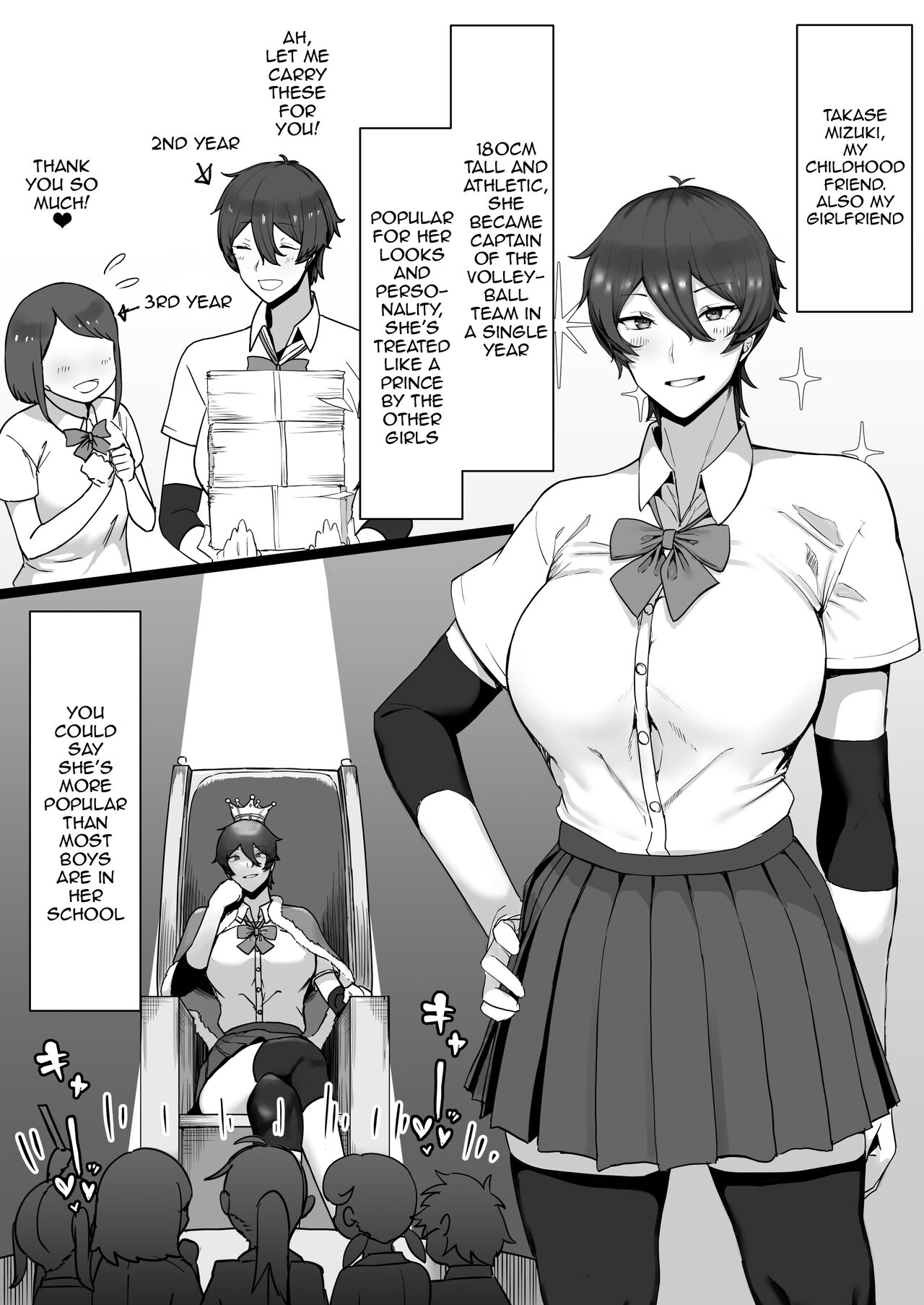 [Misaki (T-Man)] Having Sloppy Perverted Sex With My Childhood Friend Who's Got Princely Vibes So She's Super Popular With Girls, But Deep Down Is Actually a Masochistic Kitty [English] {Doujins.com} imagen número 7