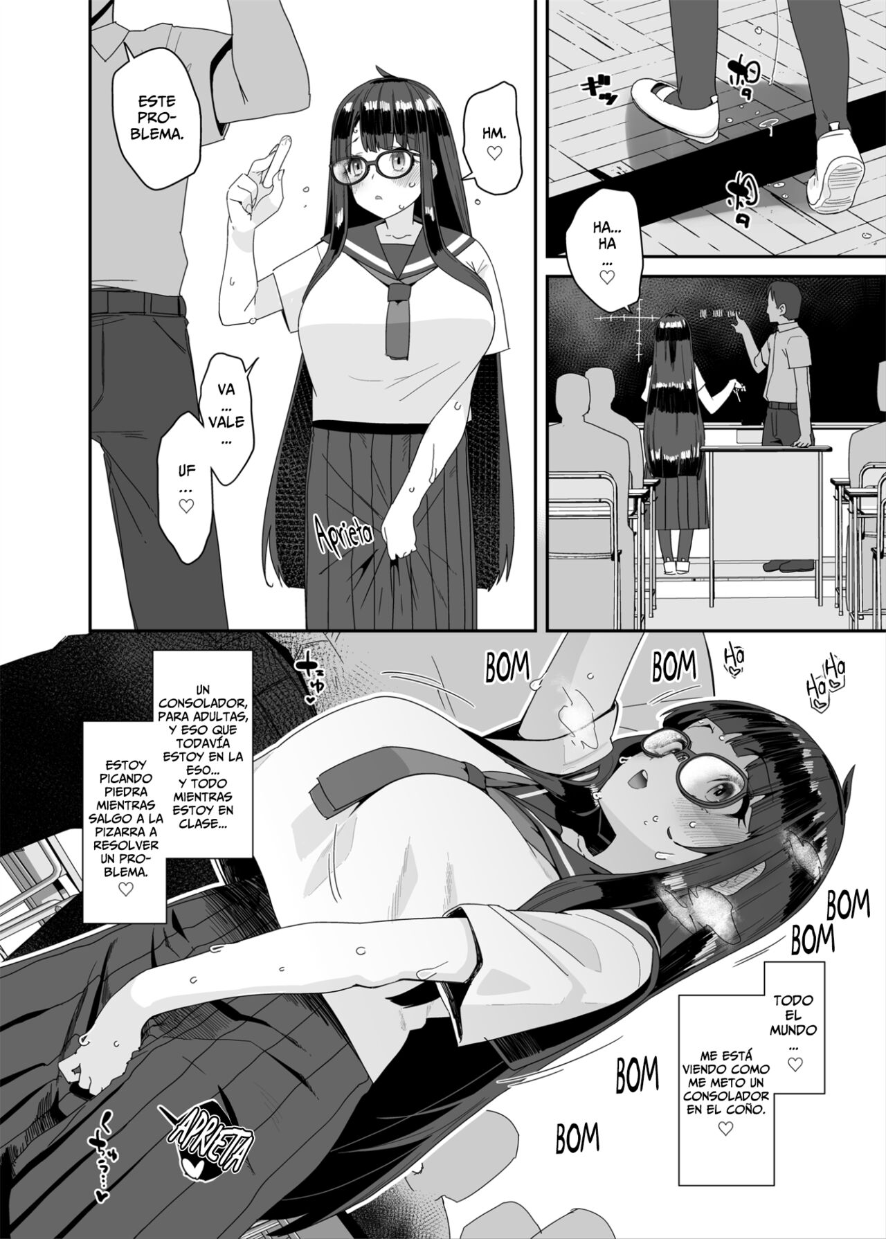 [condiment moderately (Maeshima Ryou)] La Dedillera Pechugona Se Masturba en Clase - Dosukebe Kyonyuu JC ga Kounai Onanie Suru Hanashi [Spanish] [Horchata Scans] 图片编号 43